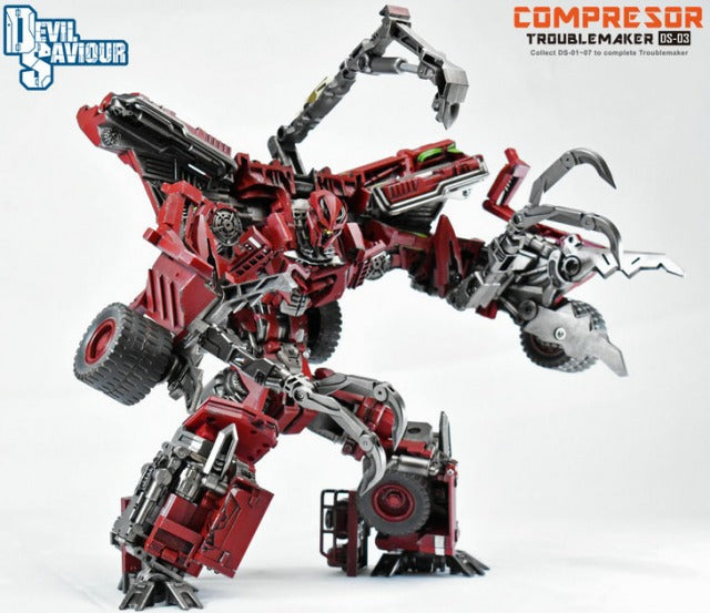 Devil Saviour DS 03 Compressor Trouble Maker Combiner - High-Quality Transformable Robot Toy for Collectors & Action Figure Enthusiasts | Perfect for Display, Play & Anime-Themed Decor