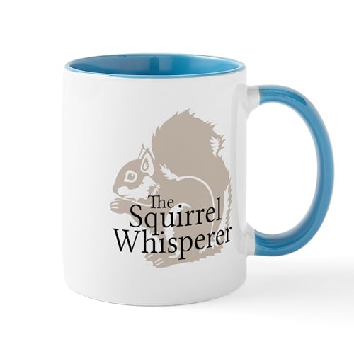 White/Blue Inside - The Squirrel Whisperer Mugs