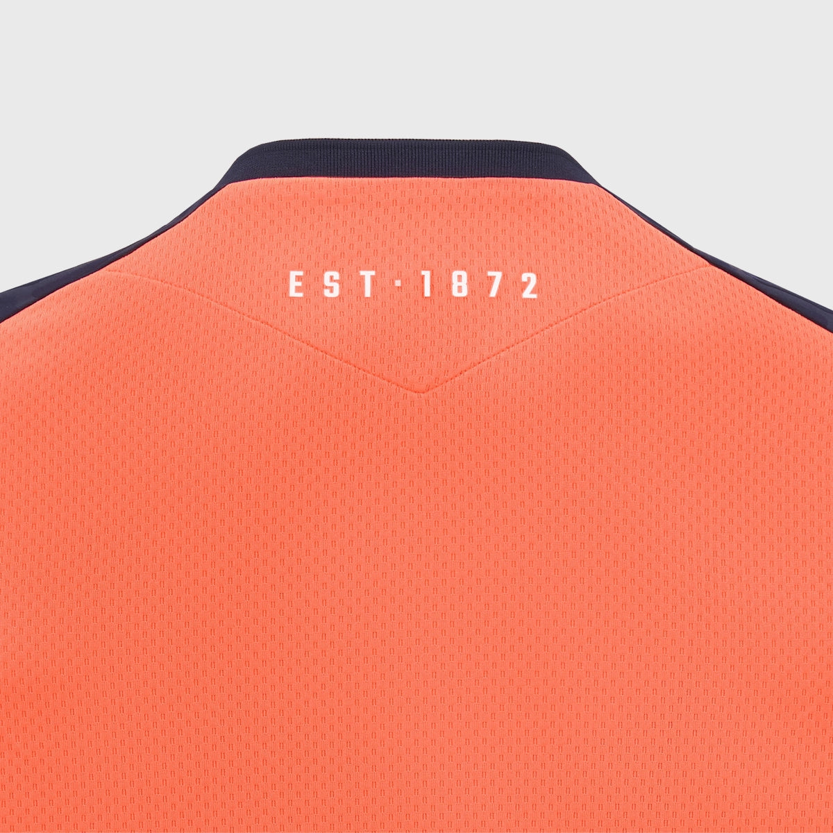 Edinburgh Rugby Macron Polyester T-Shirt for Men - Coral Pink - Breathable & Lightweight - Perfect for Rugby Matches, Training, and Casual Wear