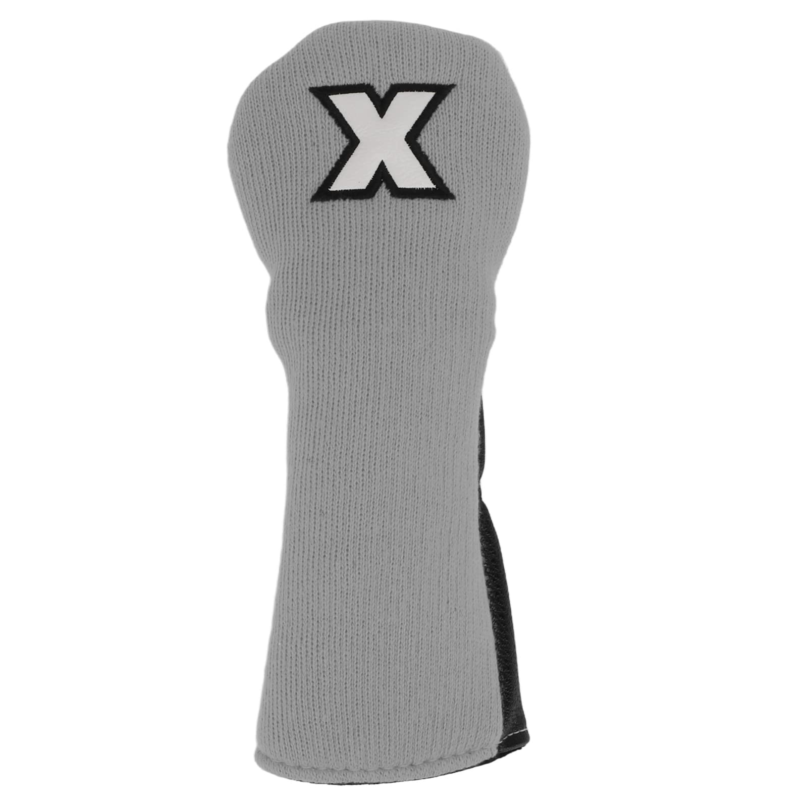 Premium Golf Club Head Covers - 8.9x3.7in Leather & Fabric Hybrid Wood Covers with X Pattern Design for Men & Women | Ideal for Driving Range Practice, Course Play & Club Protection