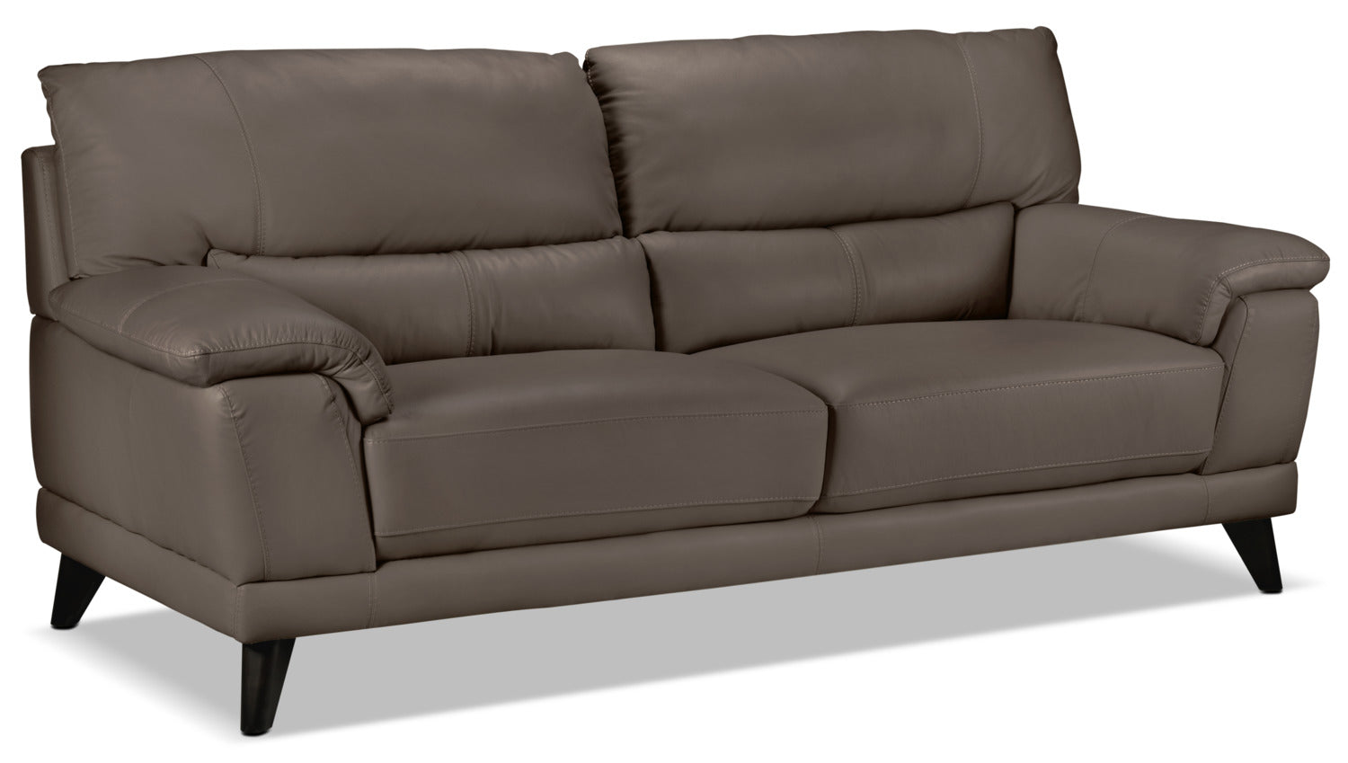 Premium Braylon Genuine Leather Sofa - African Grey - Modern Luxury Living Room Furniture for Home & Office