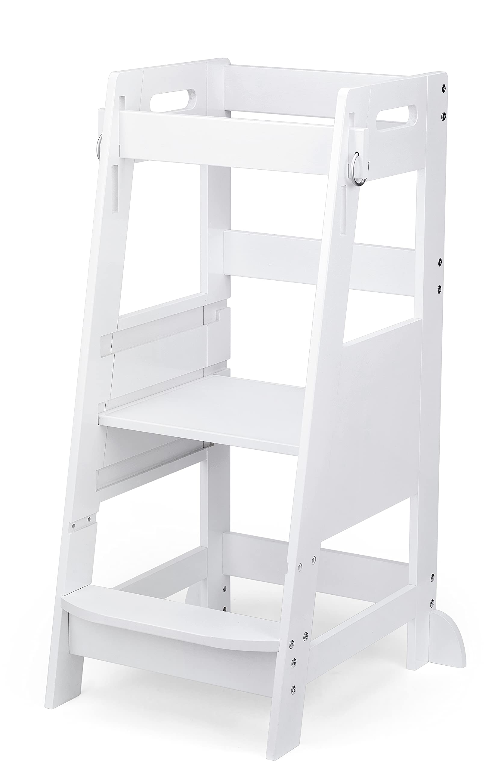TOETOL Adjustable Bamboo Toddler Step Stool - Anti-Slip Kitchen Helper Tower for Kids, Safe Learning Stool for Counter Height Access | Perfect for Baking, Cooking & Kitchen Activities