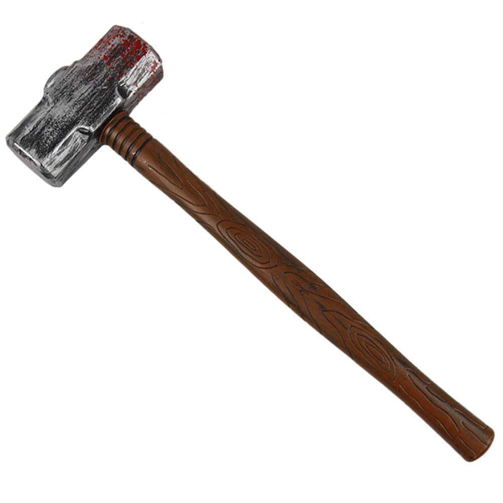 Halloween Plastic Bloody Hammer - Scary Trick Toy & Party Prop for Costume Accessories, Haunted House Decorations - Perfect for Halloween Parties, Haunted Houses & Themed Performances