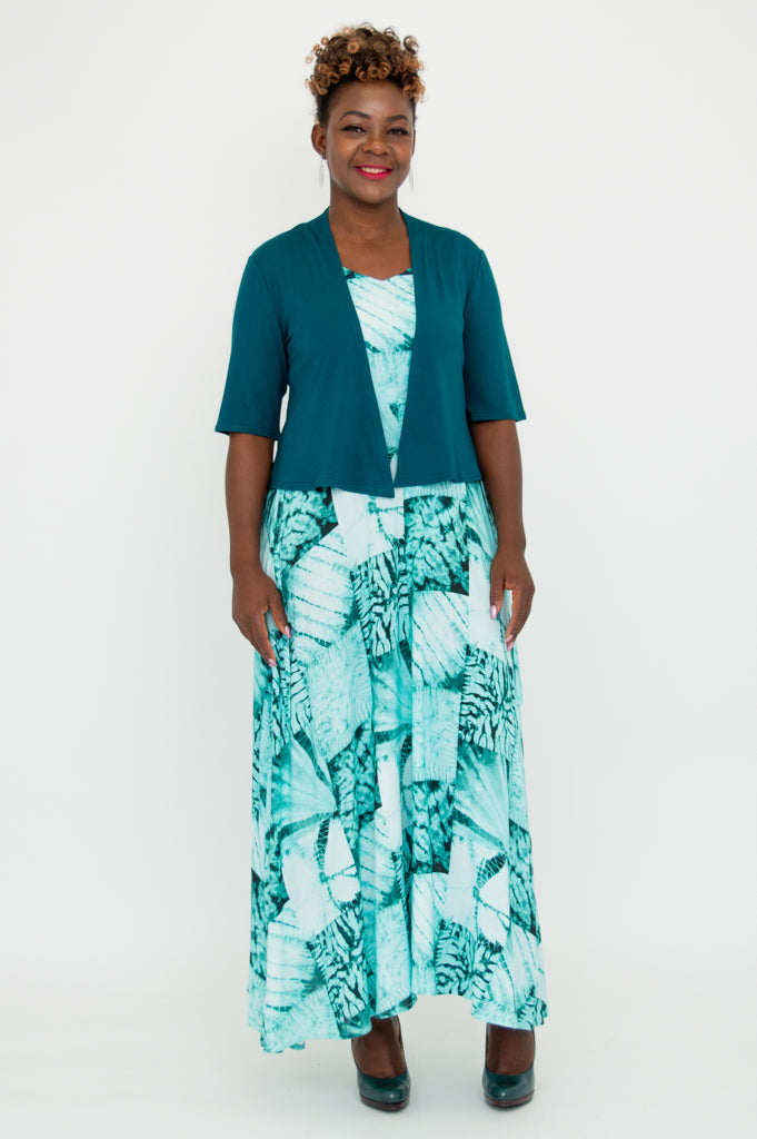 Doda Jacket for Women - Soft Bamboo Fabric, Teal Green Lightweight Coat - Perfect for Outdoor Hiking, Travel & Casual Wear