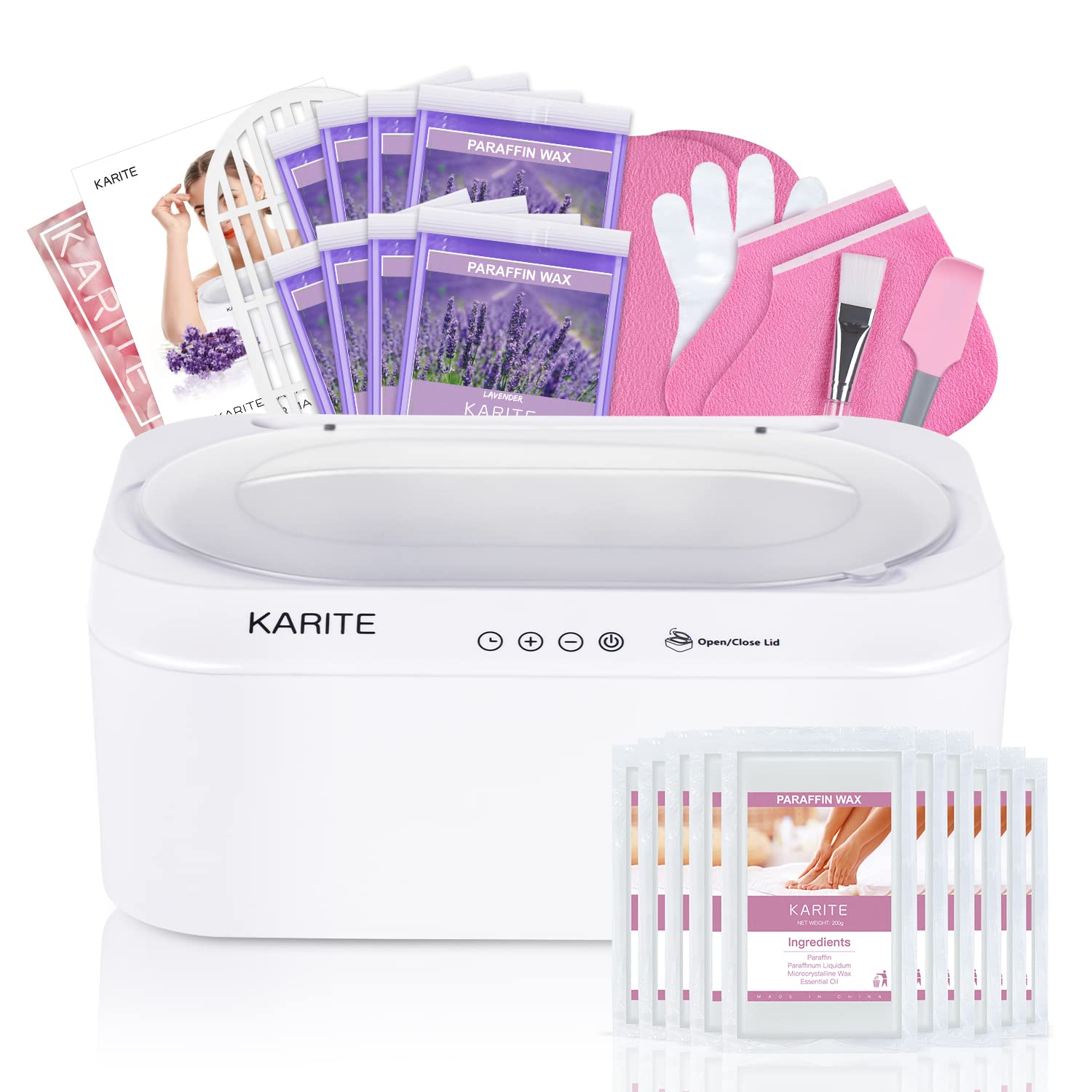 Professional Paraffin Wax Machine for Hands & Feet - Auto Open Lid, 20Min Fast Melt, Precise Temp Control, 4500ml Paraffin Warmer with 18 Refills - Perfect for Spa, Nail Salon & Home Therapy