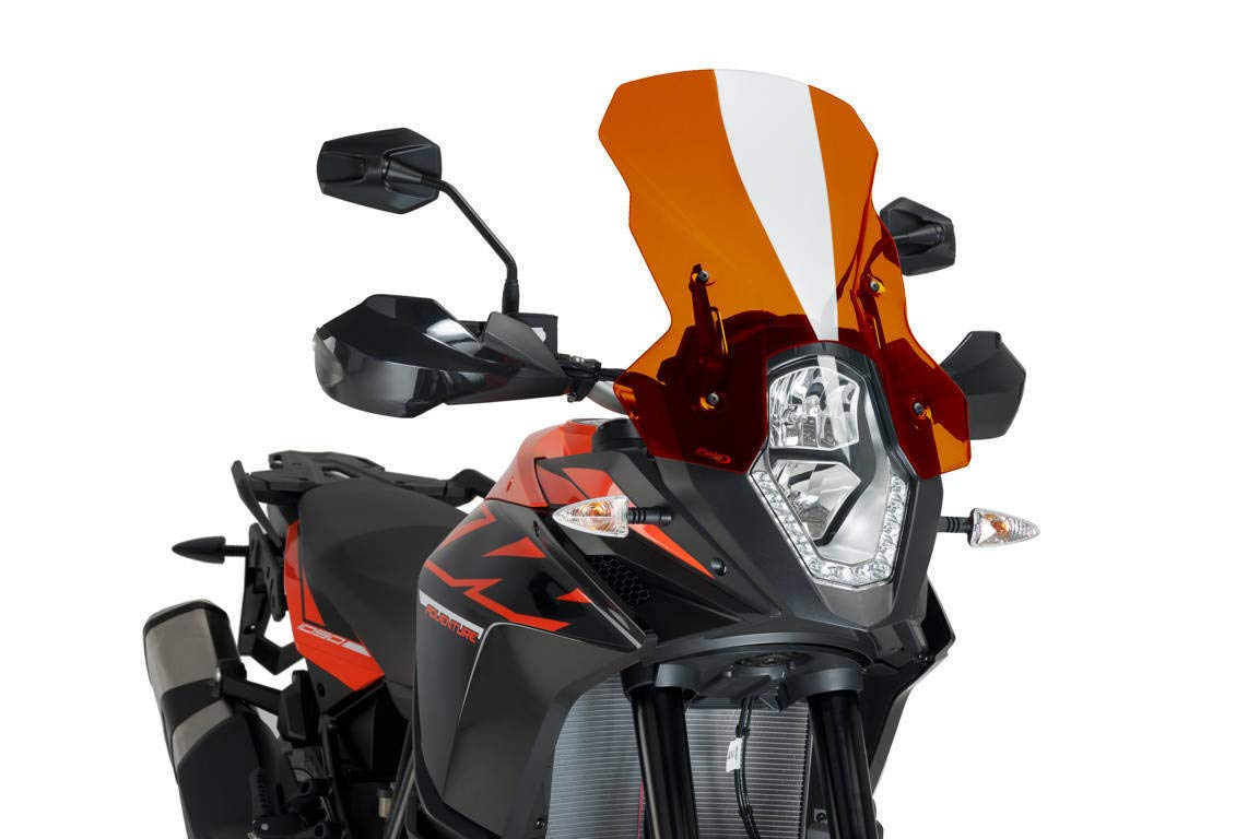 Puig 6494T Touring Windscreen - High-Quality Transparent Motorcycle Windshield for Comfortable Long-Distance Riding | Perfect for Harley, Honda & BMW Touring Bikes