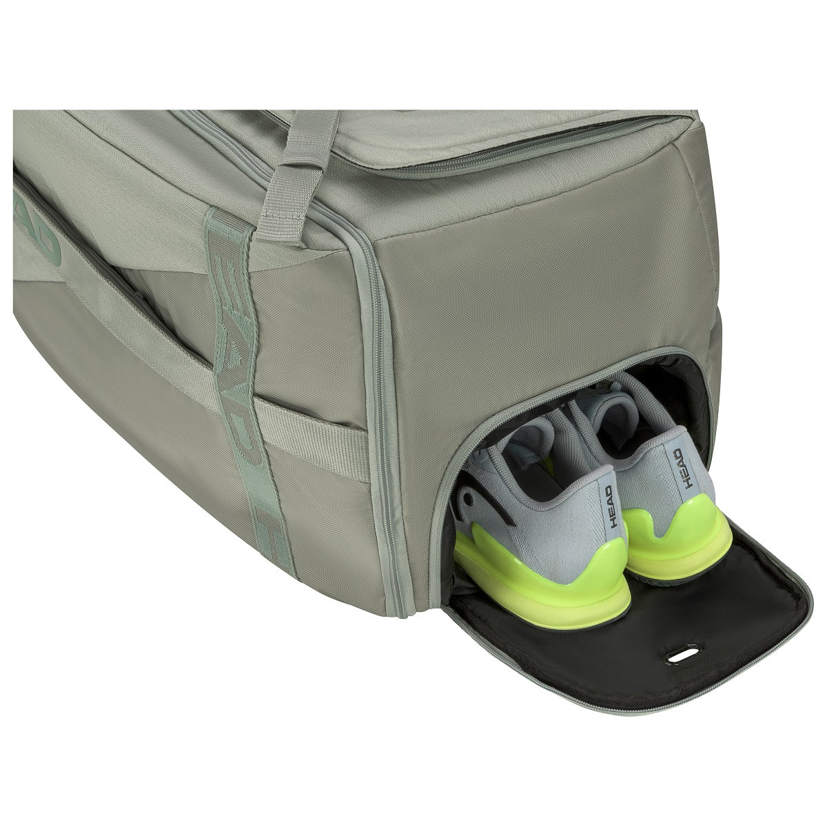 Head Pro Duffel Large 9 Racquet Tennis Bag - Light Green/Liquid Lime | Premium Sports Gear for Tennis Players & Athletes | Perfect for Court, Gym & Travel