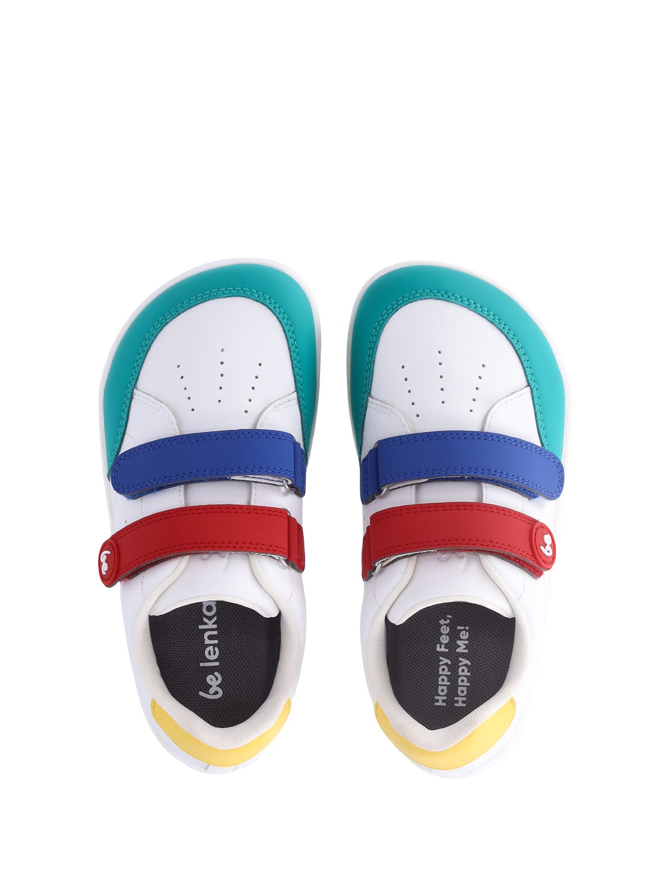 Be Lenka Energise Kids Barefoot Sneakers - Lightweight & Flexible White & Multicolored Shoes for Active Play & Outdoor Adventures