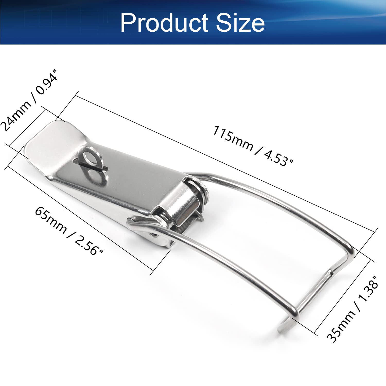 Heyiarbeit 4PCS Spring-Loaded Toggle Latch - 4.67