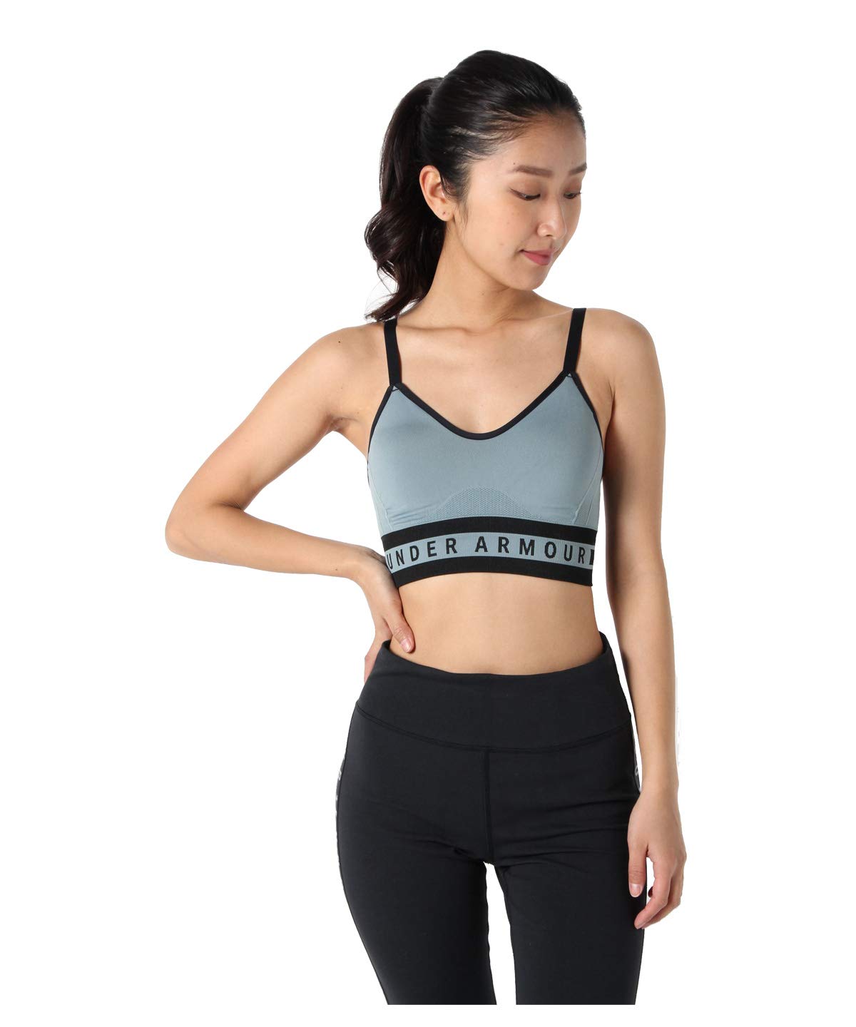 Under Armour Women's Seamless Longline Sports Bra - High Support Workout Top for Running, Yoga & Gym - Breathable Comfort for Active Lifestyles