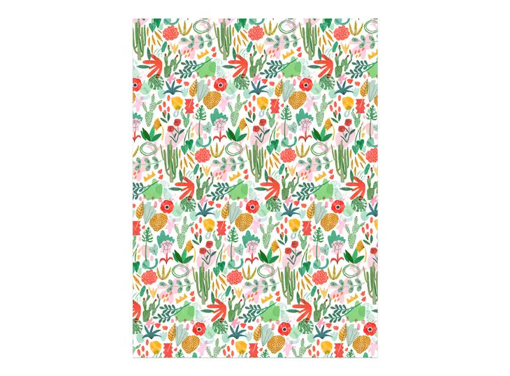 Beautiful Succulent Garden Gift Wrapping Set - Perfect for Birthday, Wedding & Housewarming Presents - Eco-Friendly Plant Lover Gift Packaging