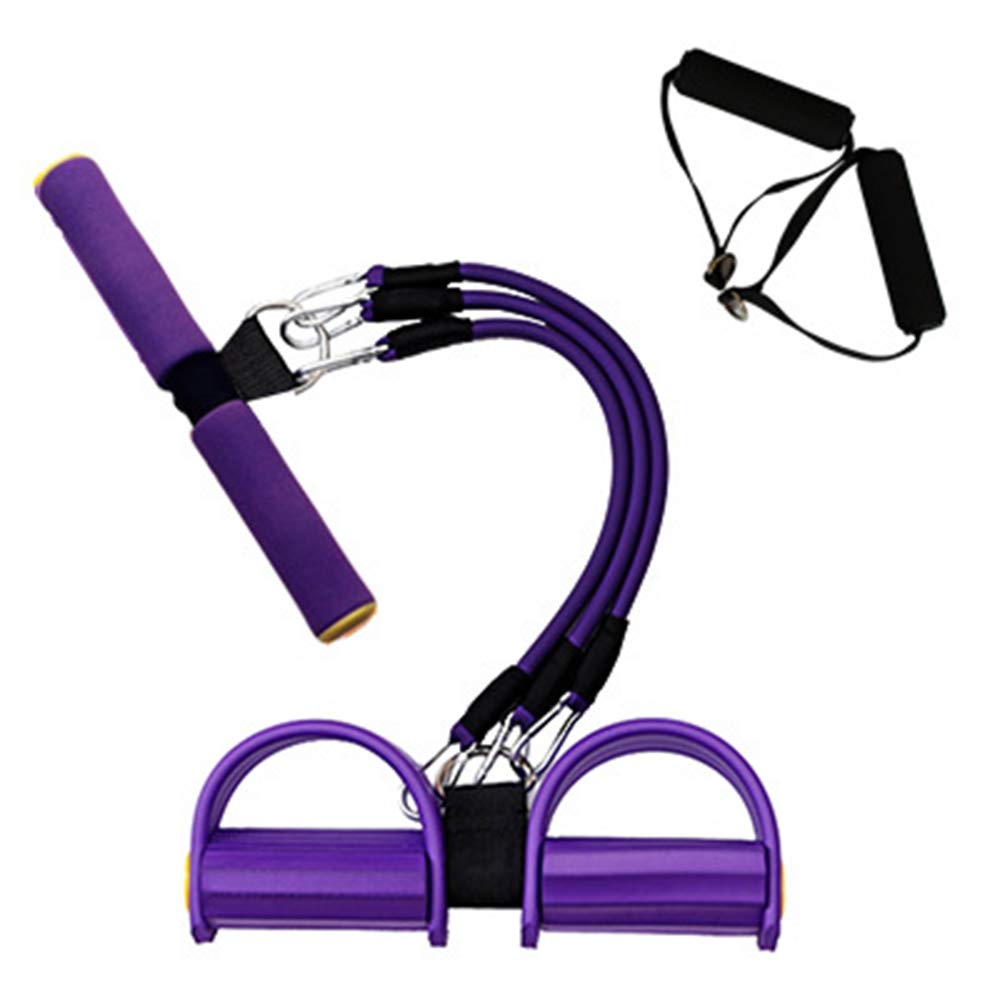 Beisijia Multifunction Exercise Resistance Bands with Foot Pedal - Stretch Bands for Yoga, Fitness, Home Workout, Bodybuilding & Sit-ups - Elastic Tension Pull Rope for Gym Equipment & Full-Body Training | Perfect for Home Gym, Physical Therapy & Strength Training