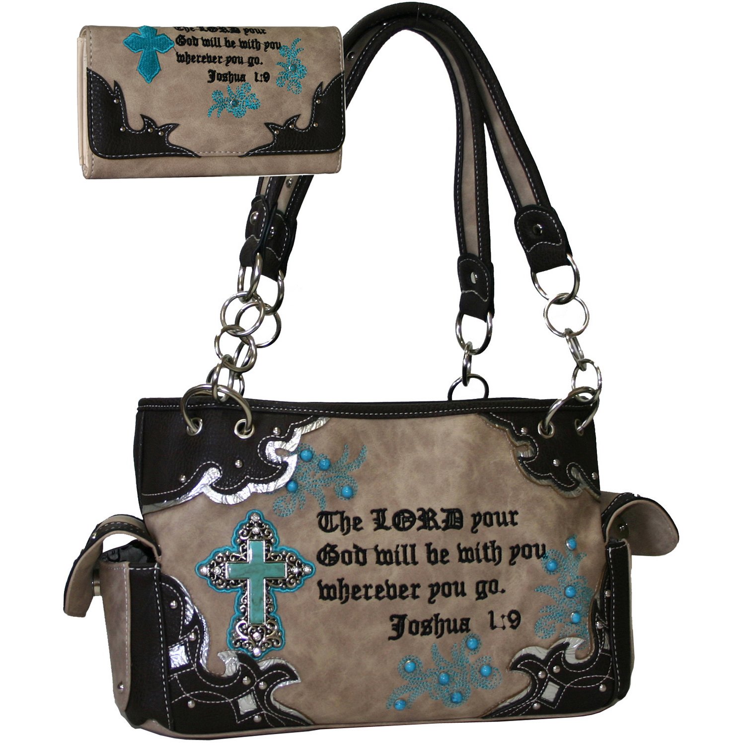 Stylish Women's Studded Western Handbag - Fashion Crossbody Purse with Wallet Compartment | Perfect for Cowgirl Outfits, Country Concerts & Western Events