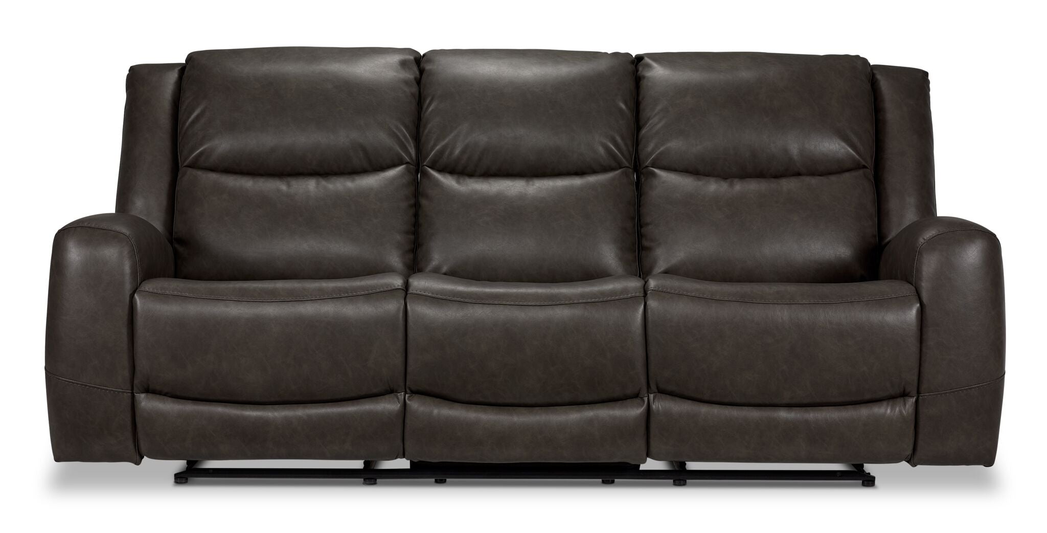 Modern Copley Reclining Sofa in Slate Gray - Comfortable Power Recliner for Living Room, Home Theater & Family Lounge