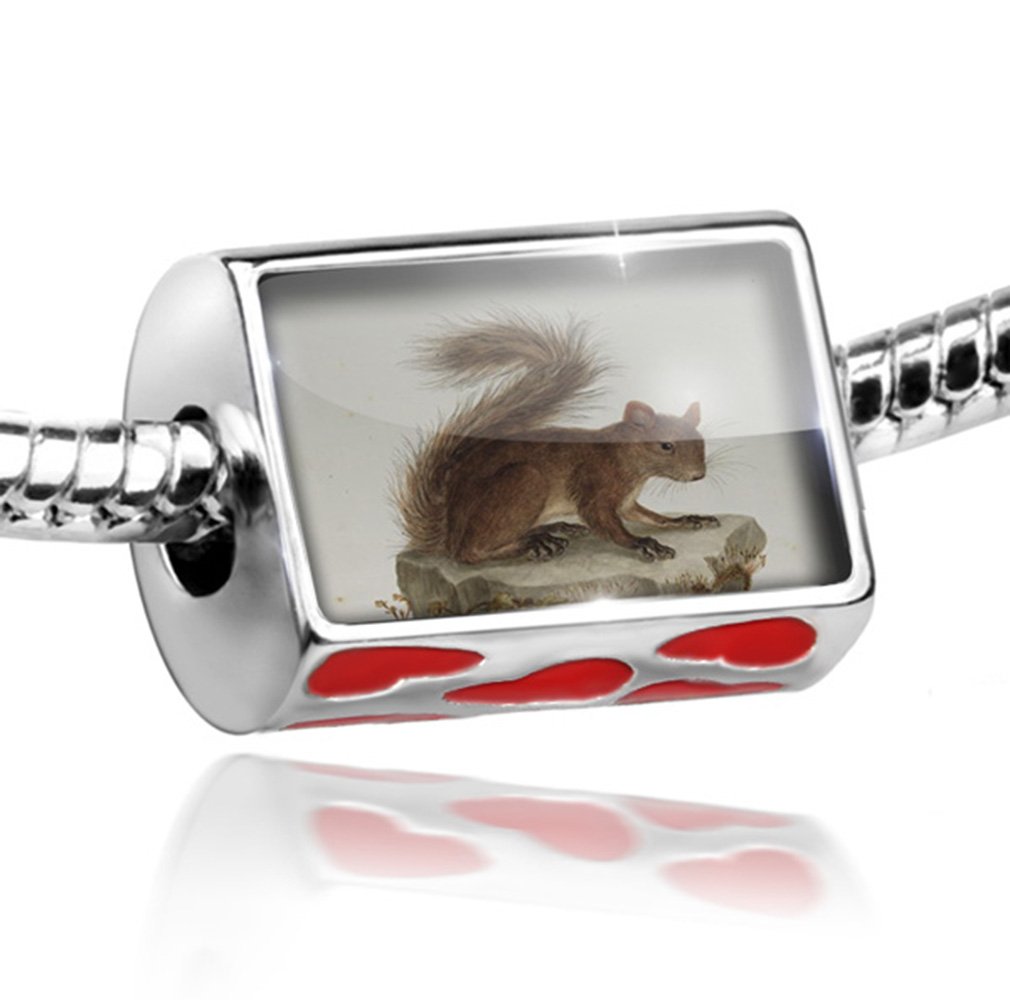 Heart Bead Squirrel Charm - Compatible with All European Bracelets | Perfect for DIY Jewelry Making, Friendship Bracelets & Gift Giving