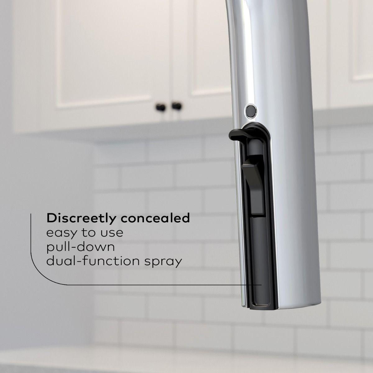 Kalia MASIMO Single Handle Pull Down Kitchen Faucet with Dual Spray Function - Chrome Finish for Modern Sinks | Perfect for Cooking, Washing Dishes & Food Prep