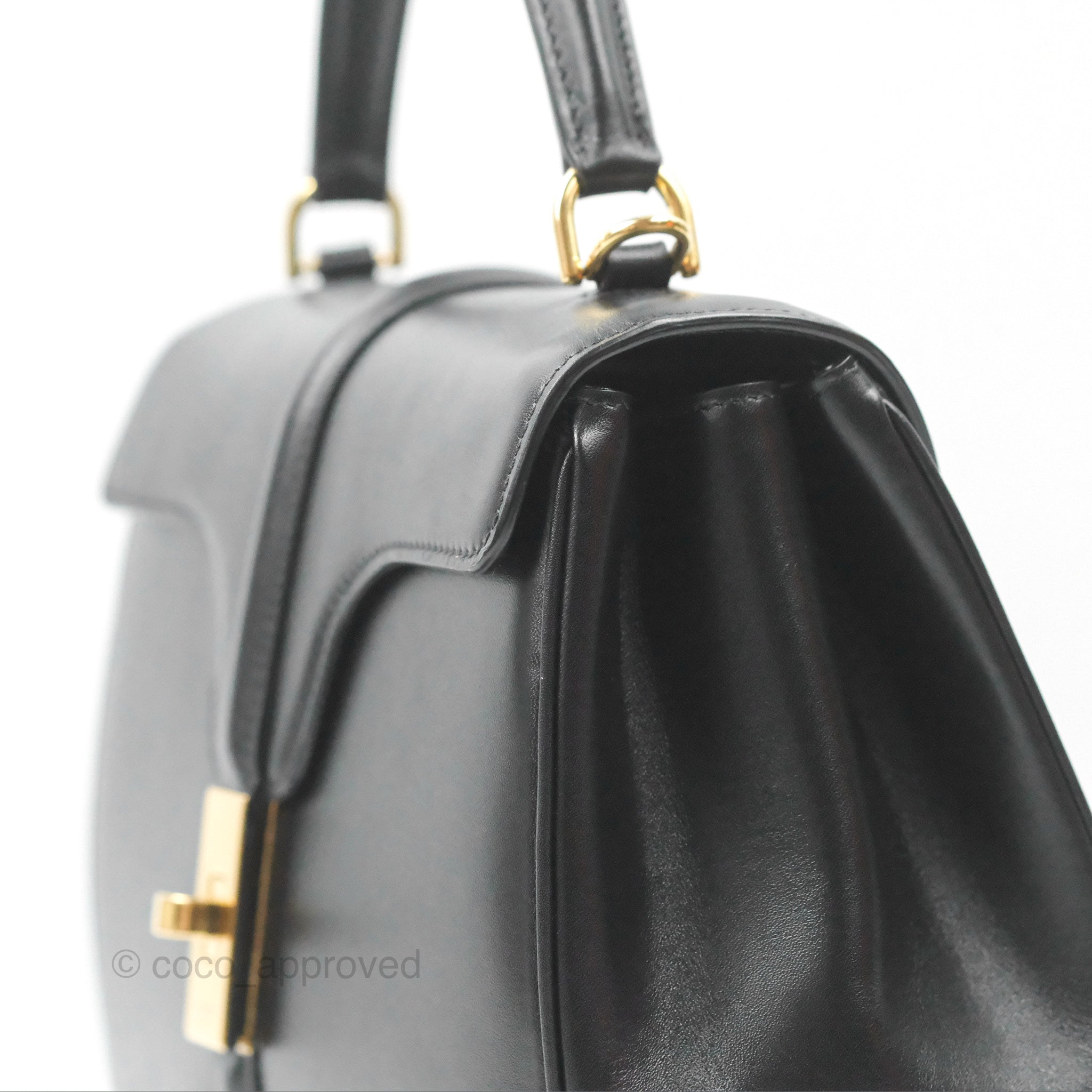 Celine Small 16 Handbag in Black Satinated Calfskin Leather - Luxury Crossbody Bag for Women, Perfect for Work, Travel & Evening Events