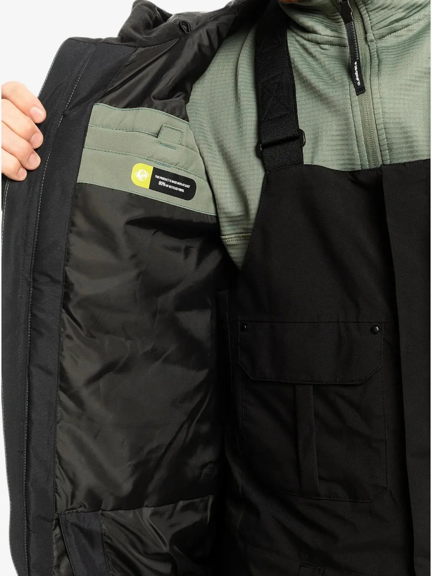 Quiksilver Mission Block Snow Jacket - Waterproof Winter Coat for Men & Women - Skiing, Snowboarding & Outdoor Adventures