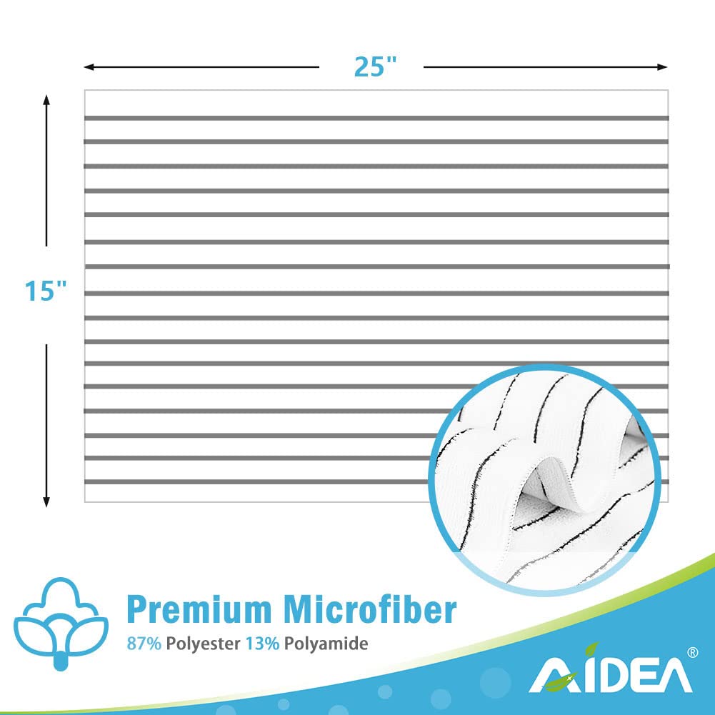**AIDEA 8-Pack Microfiber Kitchen Towels - Super Soft, Absorbent Dish Towels for Cleaning, Drying & Polishing - 15”x25” White/Grey - Perfect for Home, Kitchen & Restaurant Use**