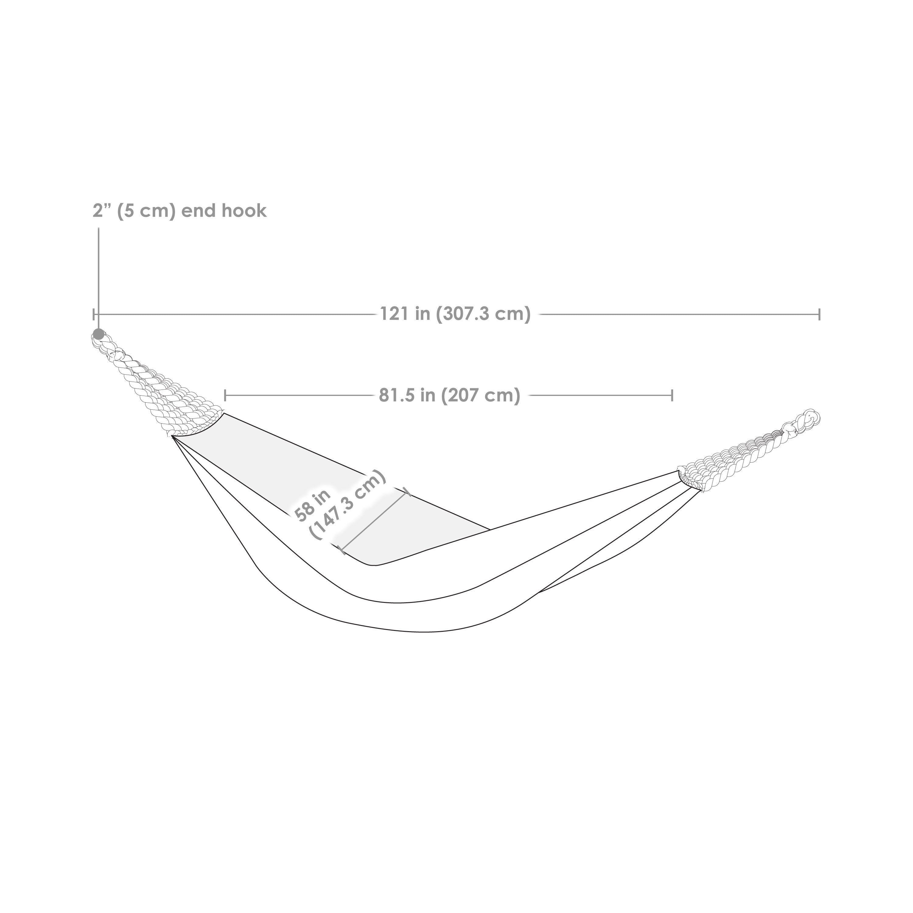 Premium Sunnydaze Jacquard Double Outdoor Hammock - Heavy Duty 450lb Capacity, Weather-Resistant Fabric for Backyard, Camping & Beach Relaxation