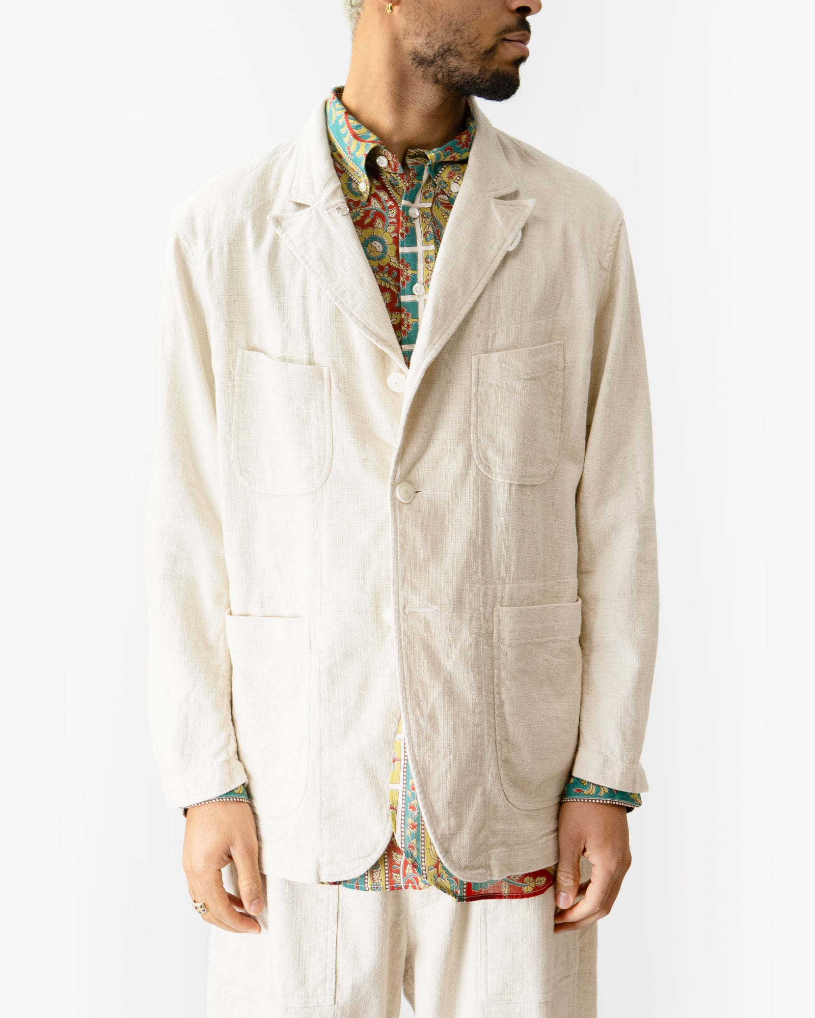 Bedford Jacket – Natural Cotton Linen Blend Java Cloth for Men & Women | Casual Outerwear for Fall & Spring | Perfect for Outdoor Activities and Travel