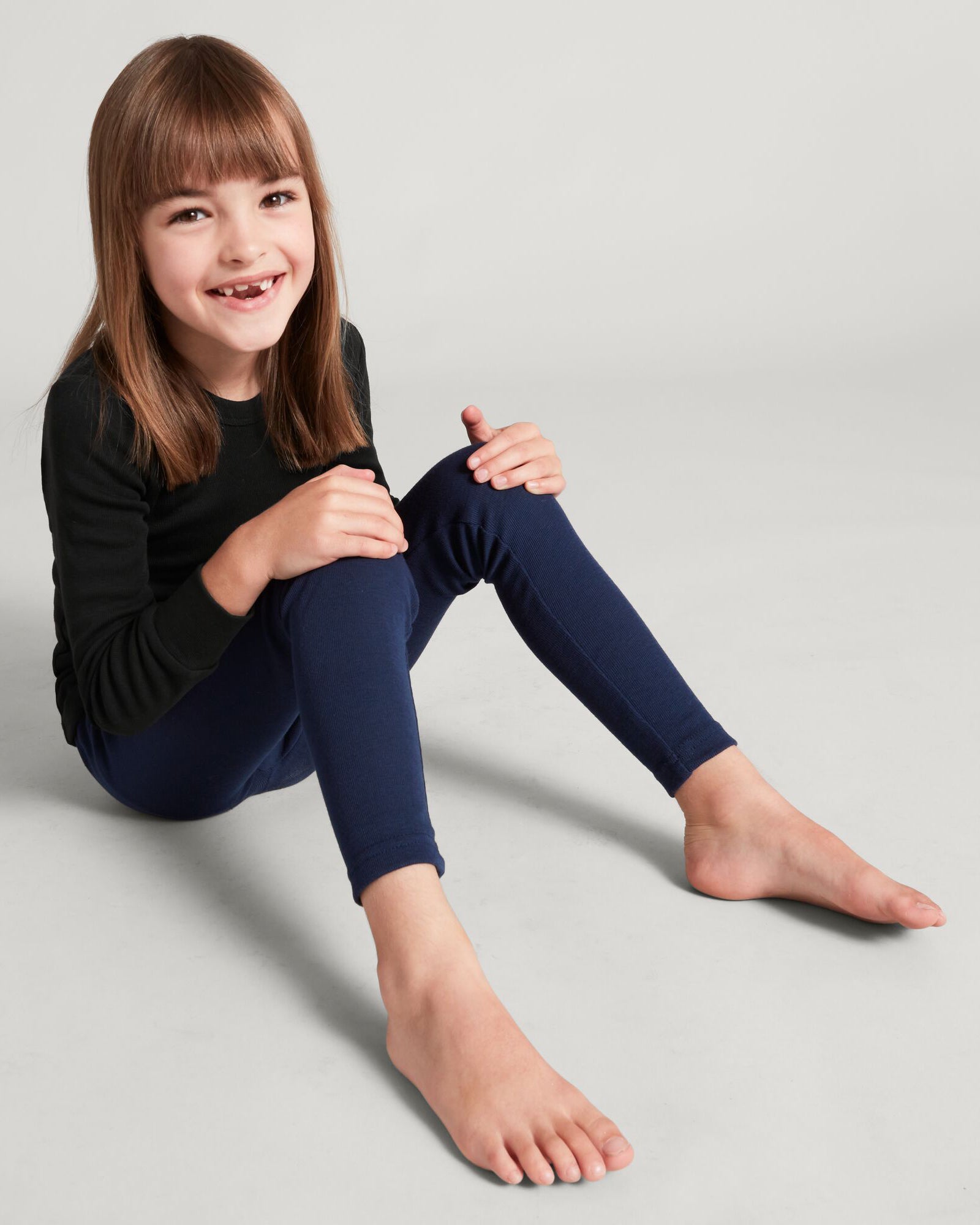 KMDCore Kids' Long John Pants - Navy Blue Thermal Underwear for Cold Weather - Perfect for Winter Outdoor Activities & Layering