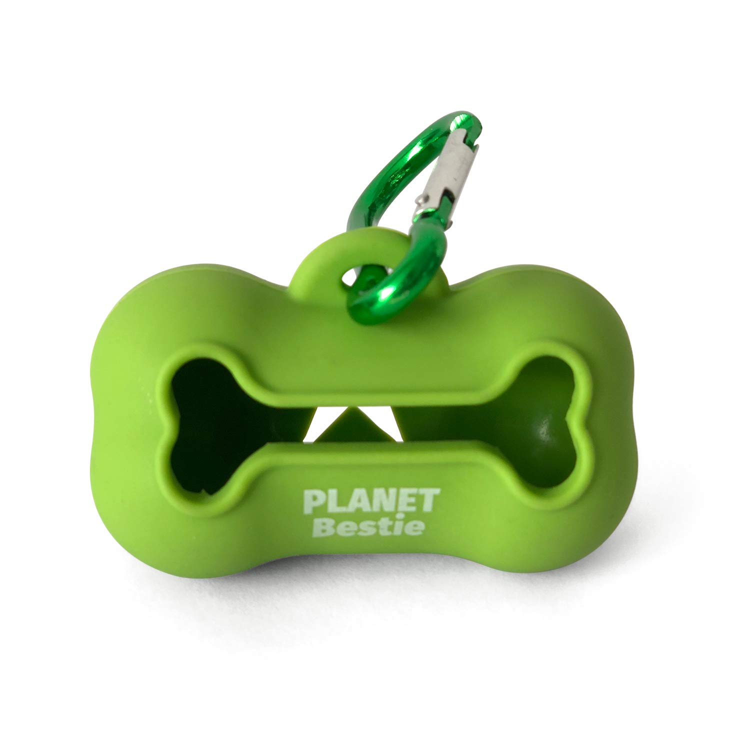 Eco-Friendly Silicone Dog Waste Bag Dispenser with Carabiner - Biodegradable Small Dog Poop Bag Holder for Leash Attachment - Green Dog Supplies for Walking, Hiking & Outdoor Adventures