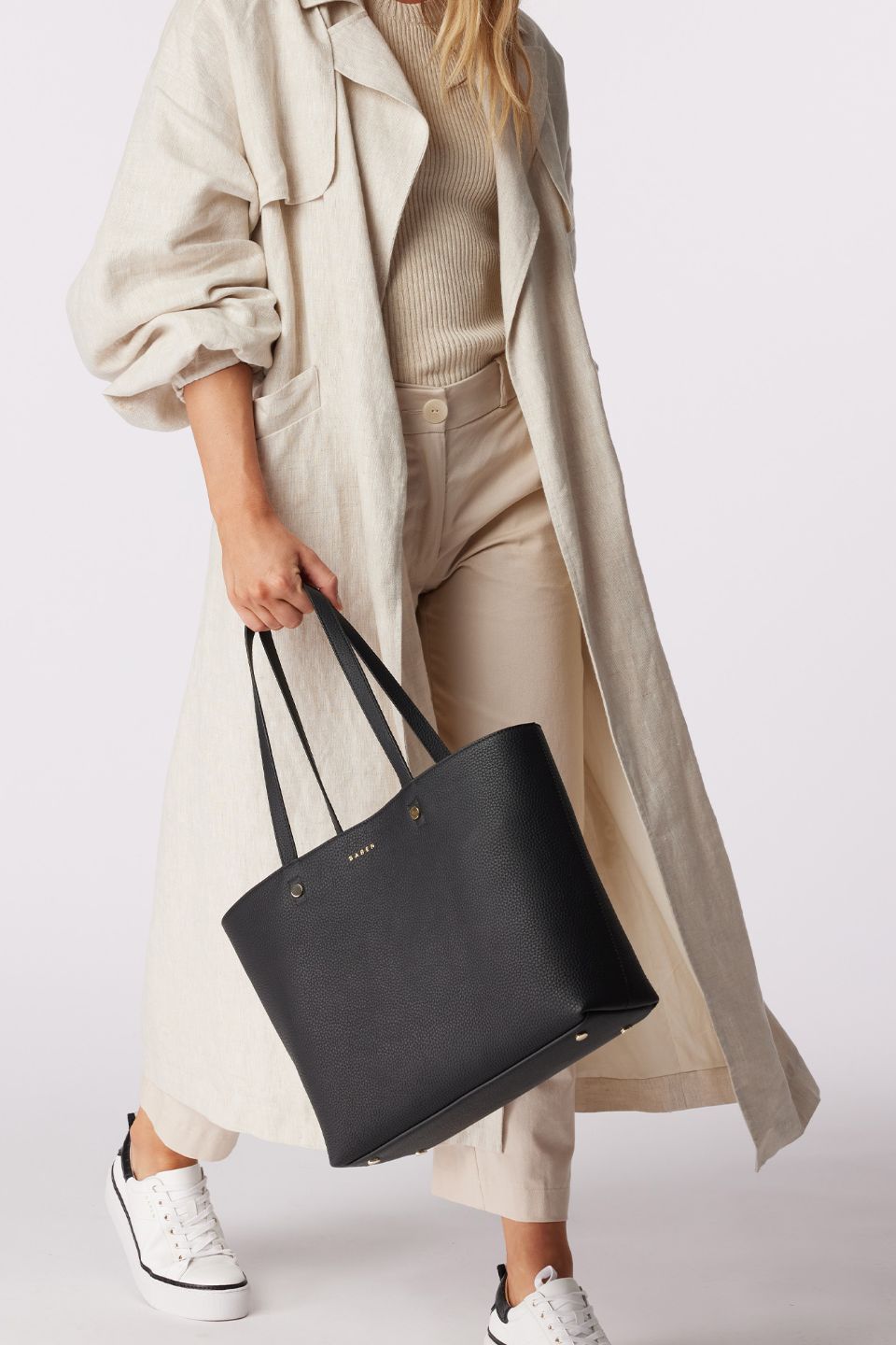 Tilbury Leather Shoulder Bag for Women - Black & Prussian Blue Crossbody Purse - Perfect for Work, Travel and Everyday Use