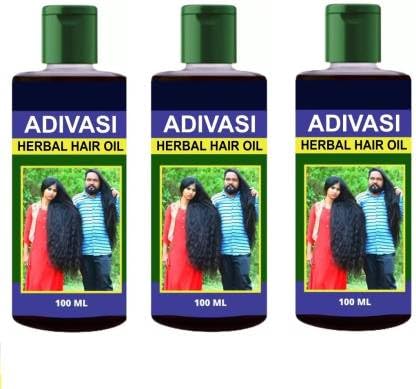 Adivasi Jadibuti Hair Growth Oil - 300ML Natural Ayurvedic Hair Oil for Thicker, Longer & Stronger Hair - Perfect for Daily Hair Care & Scalp Massage