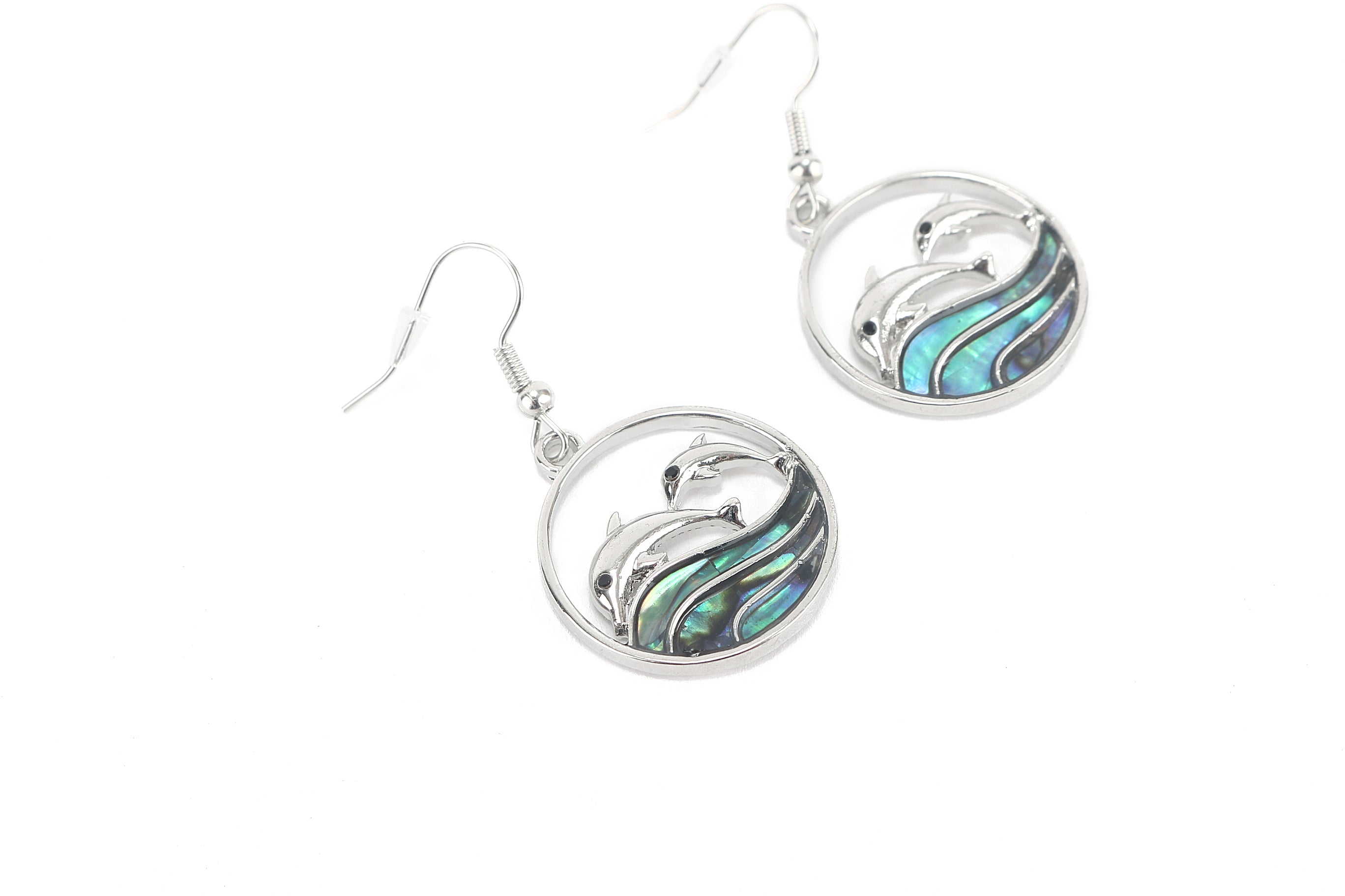 Makamae Dolphin Silver Earrings for Women - Handmade Sterling Silver Jewelry - Perfect for Gifts, Beach Parties & Boho Fashion
