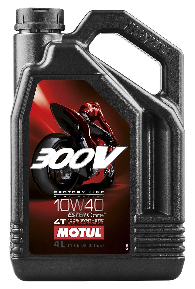 MOTUL 300V 10W40 Synthetic Motor Oil 4L (104121) - High Performance Engine Lubricant for Racing, Motorcycles & High-Performance Vehicles
