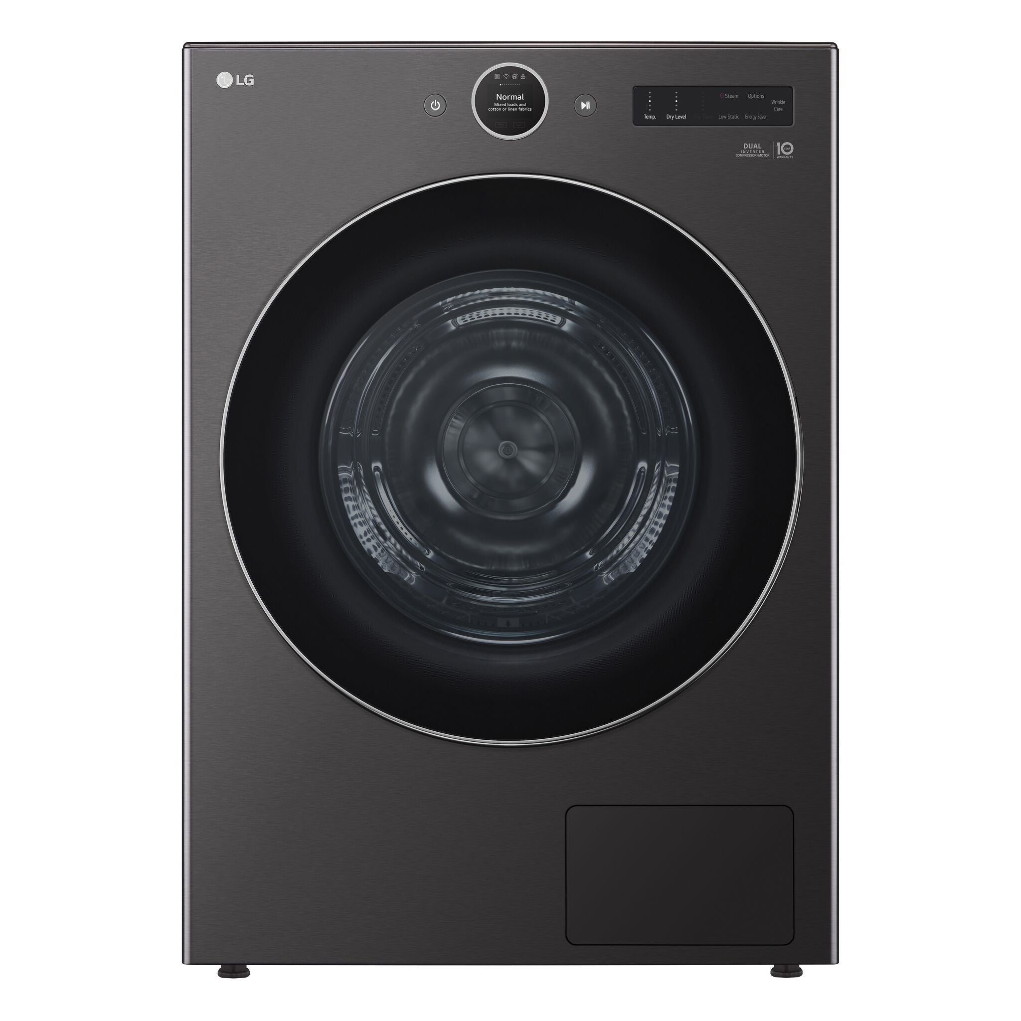 LG DLHC6702B 7.8 Cu.ft Smart Front Load Dryer with Dual Inverter HeatPump™ Technology - Energy Efficient, WiFi Enabled for Smart Home - Perfect for Large Families & Eco-Friendly Laundry Rooms