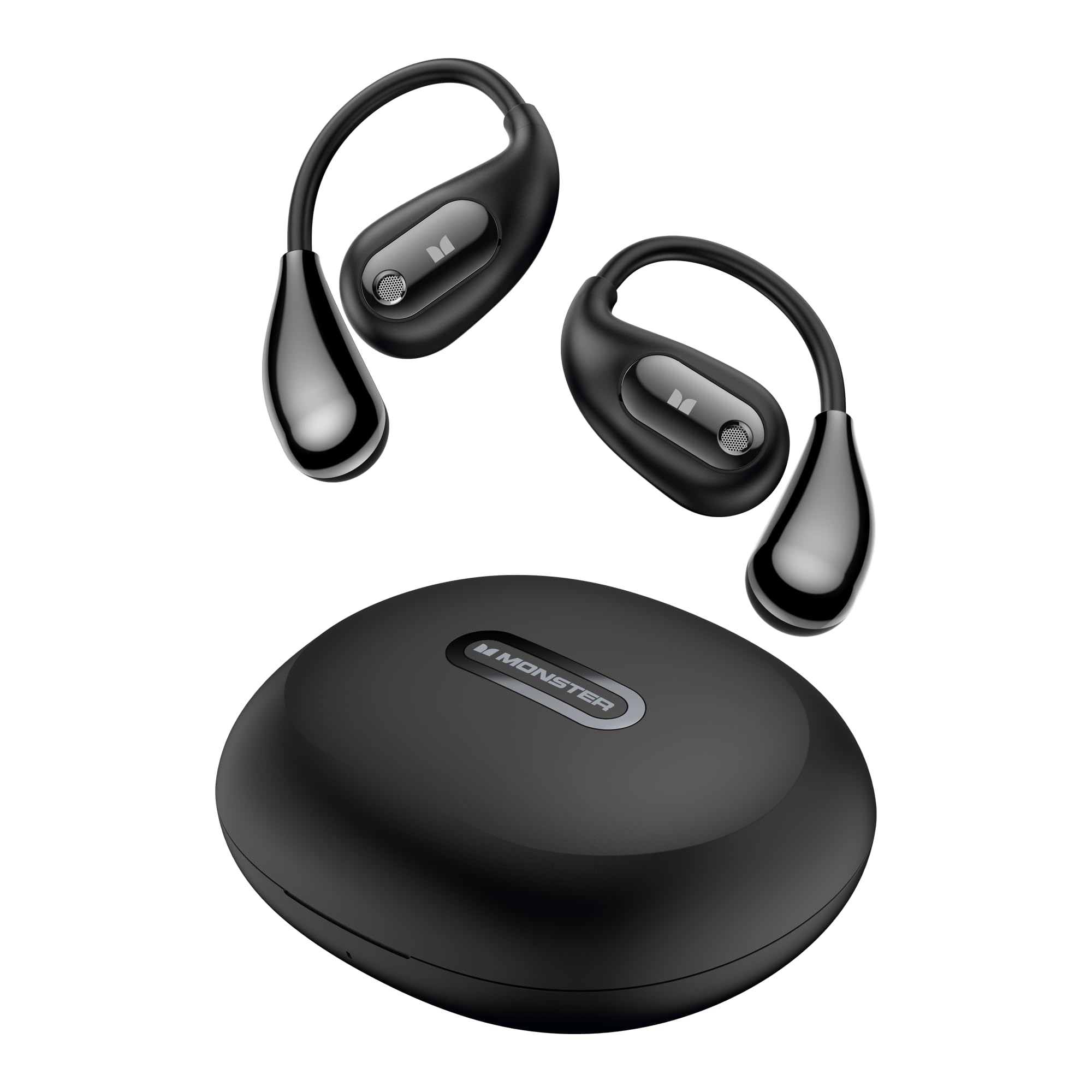 Monster Open Ear AC210 Bluetooth 5.4 Wireless Headphones - 30H Playtime, Stereo Sound, HD Calls, Touch Control, IPX5 Waterproof Open-Ear Earbuds with Type-C Charging - Perfect for Running, Gym Workouts & Outdoor Activities