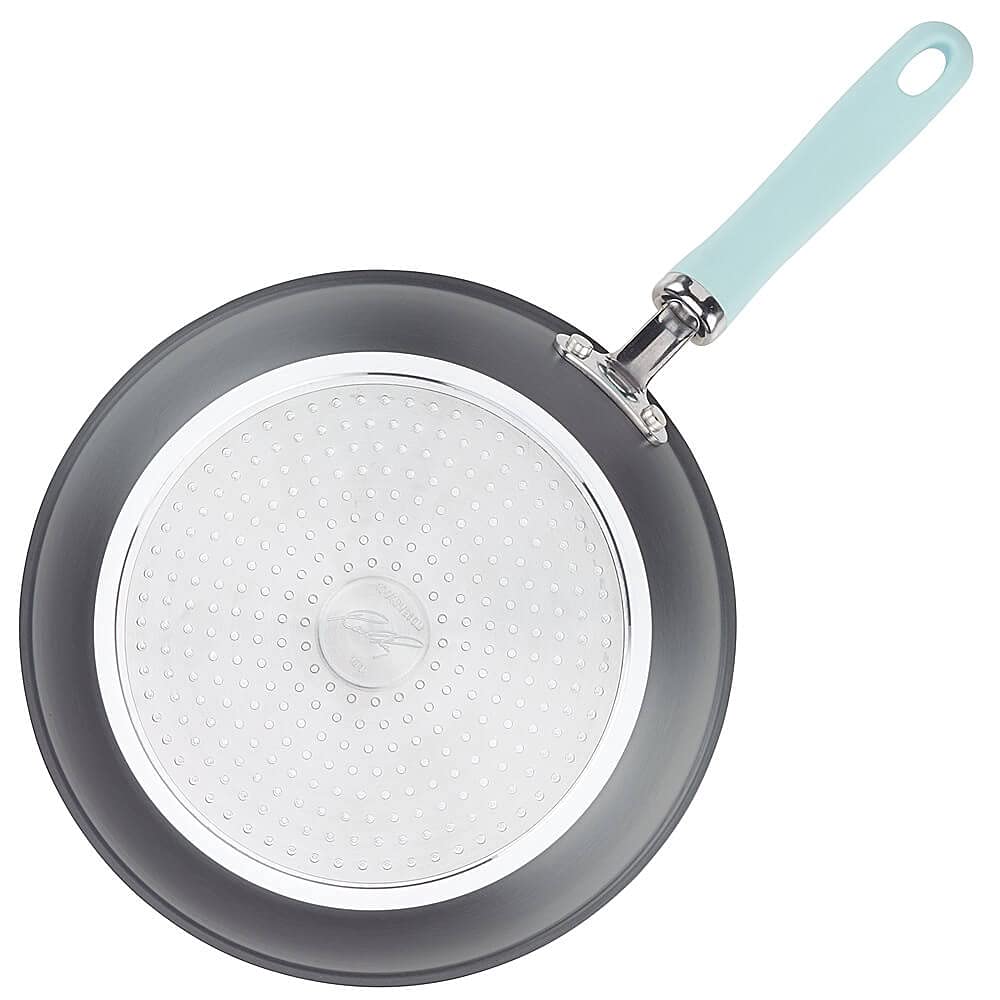 Rachael Ray 11-Piece Hard Anodized Nonstick Cookware Set with Light Blue Handles - Durable Aluminum Pots & Pans for Everyday Cooking, Frying & Baking | Perfect for Home Chefs & Kitchen Enthusiasts