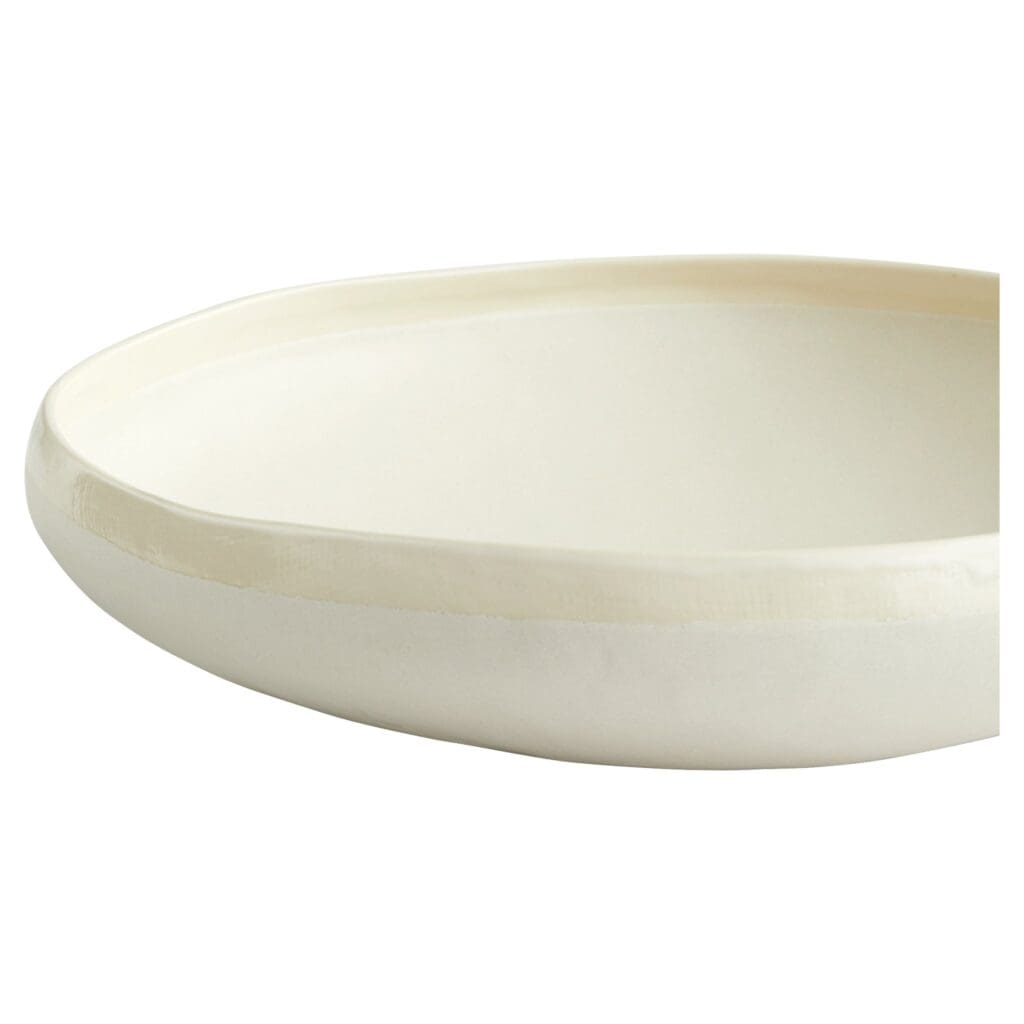 Cyan Design 11216 Elon Bowl - Large White Ceramic Serving Bowl for Salad, Pasta, Fruit | Elegant Home Dining & Entertaining Decor