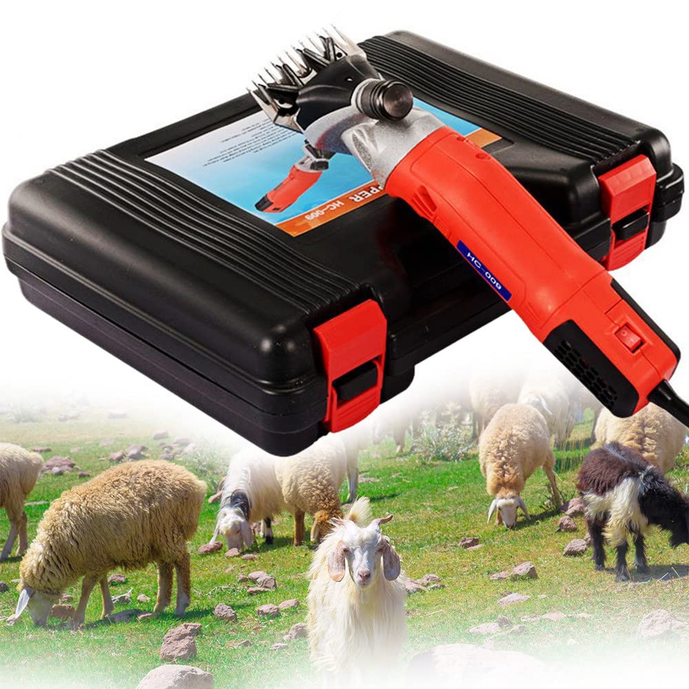 Professional 6-Speed Heavy Duty Electric Sheep & Goat Clippers - Livestock Shearing Tool for Thick Coat Animals (Wool, Fur, Hair) | Perfect for Farm Animals, Alpacas, Llamas & Pet Grooming
