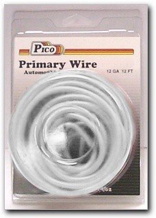 PICO 12 Gauge White Primary Wire - Automotive Marine Boat RV Electrical Wiring for DIY Projects & Repairs | High Quality Copper Conductor for Reliable Power Distribution