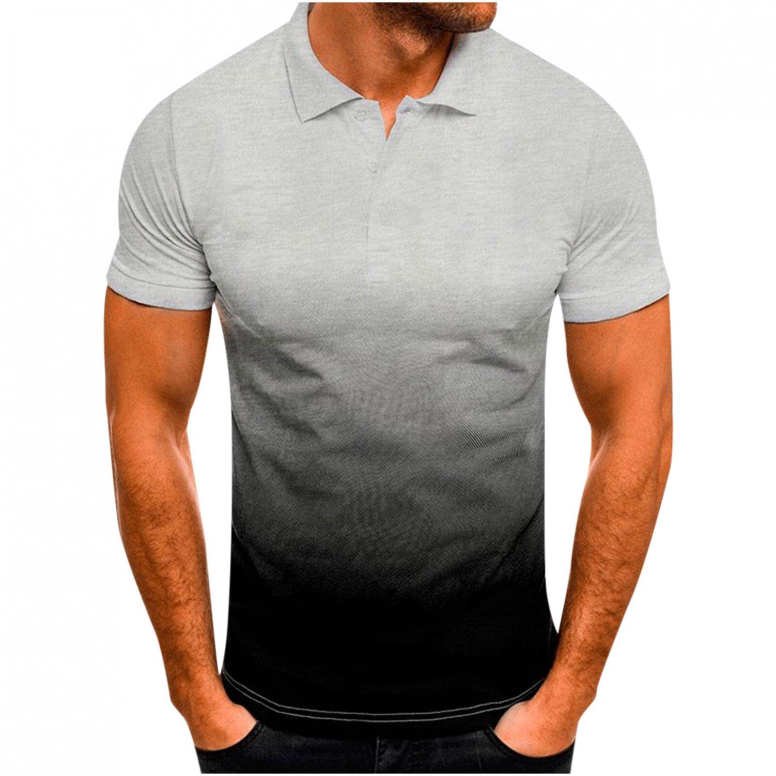 **Men's Polo T-Shirts - Comfortable Henley & Crew Neck Casual Short Sleeve Shirts for Workout, Gym & Everyday Wear**