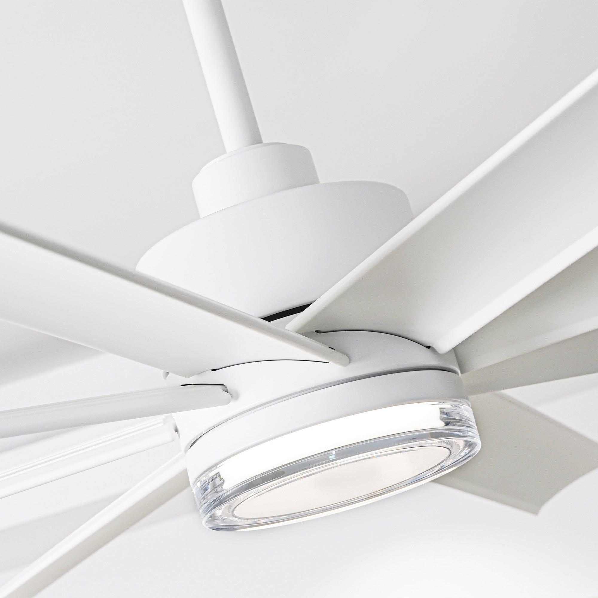 72 Inch Modern Smart Ceiling Fan with LED Light and Downrod Mount - Perfect for Living Room, Bedroom, and Office Cooling & Lighting