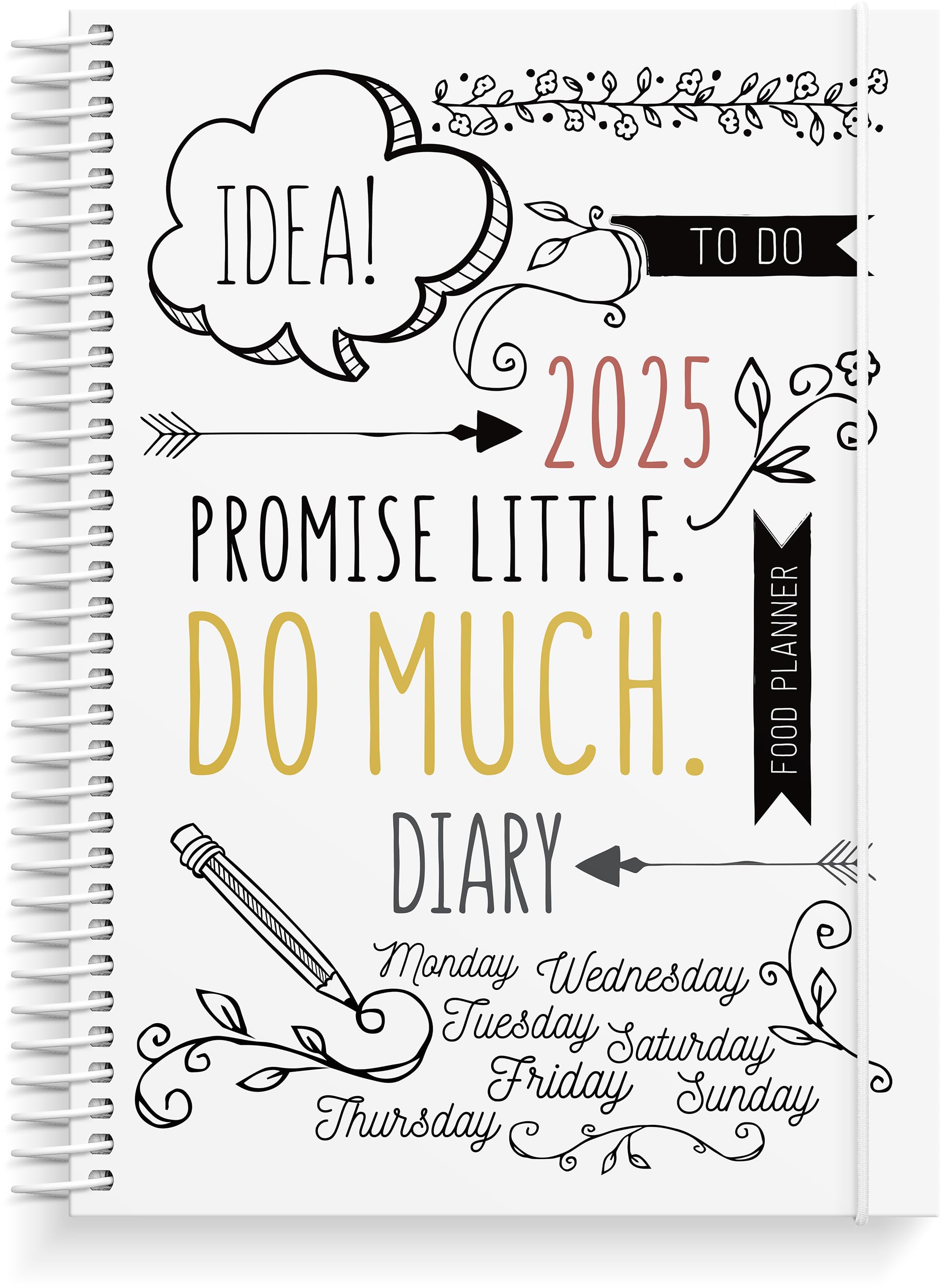Burde Doodle Planner 2025 - A5 Creative Notebook with Daily, Weekly & Monthly Planning | 12-Month Organizer for Drawing, Writing & Coloring | Hard Cover Journal for Artists, Students & Professionals | Perfect for Goal Setting, Bullet Journaling & Productivity