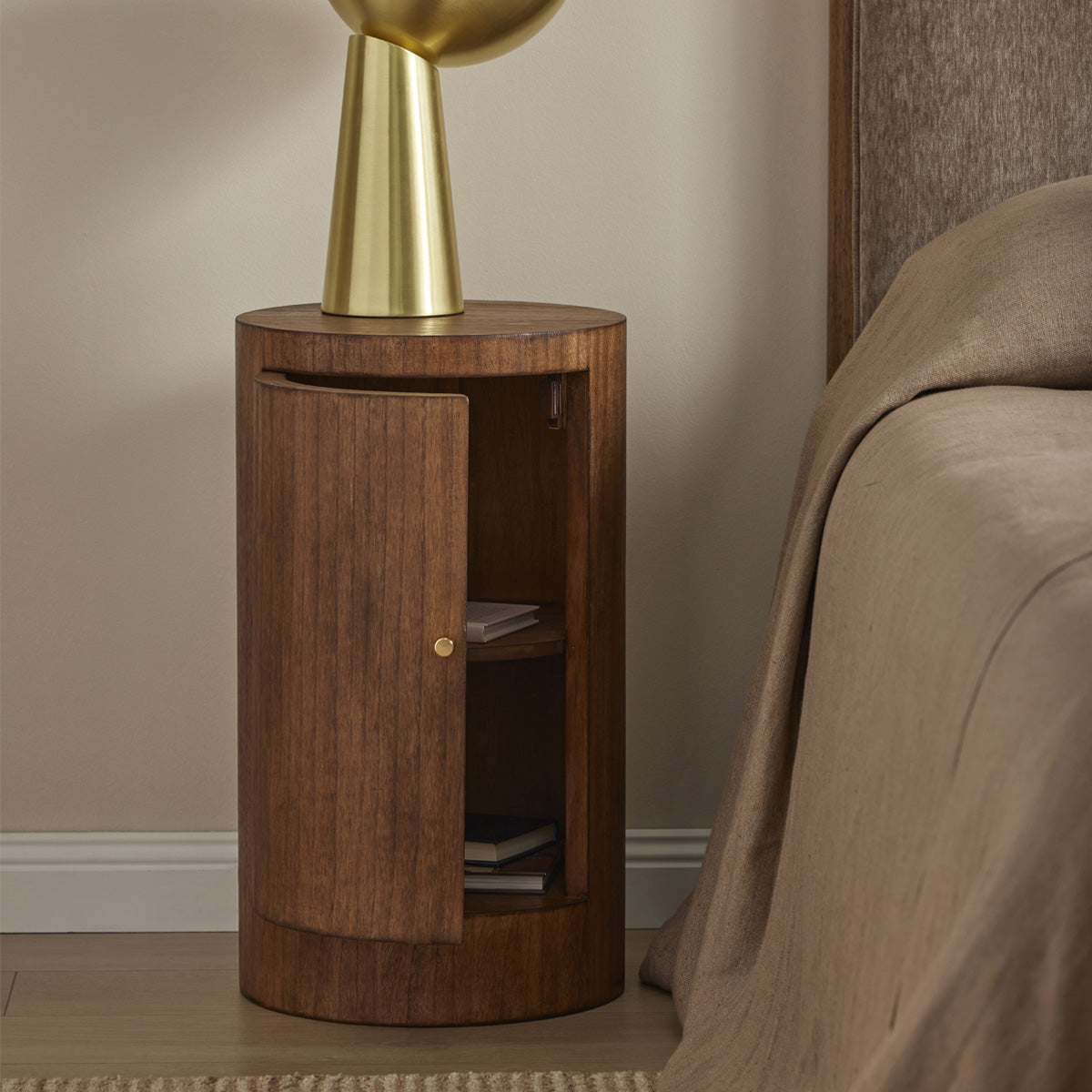 Lennox Modern Side Table - Small End Table for Living Room, Bedroom, or Office - Nightstand with Storage Shelf - Compact Accent Table for Home Decor