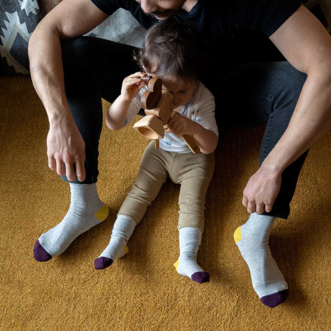 Mixed Patterns Kids Socks 3-Pack - 98% Organic Cotton - Soft & Comfortable for School, Play & Everyday Wear