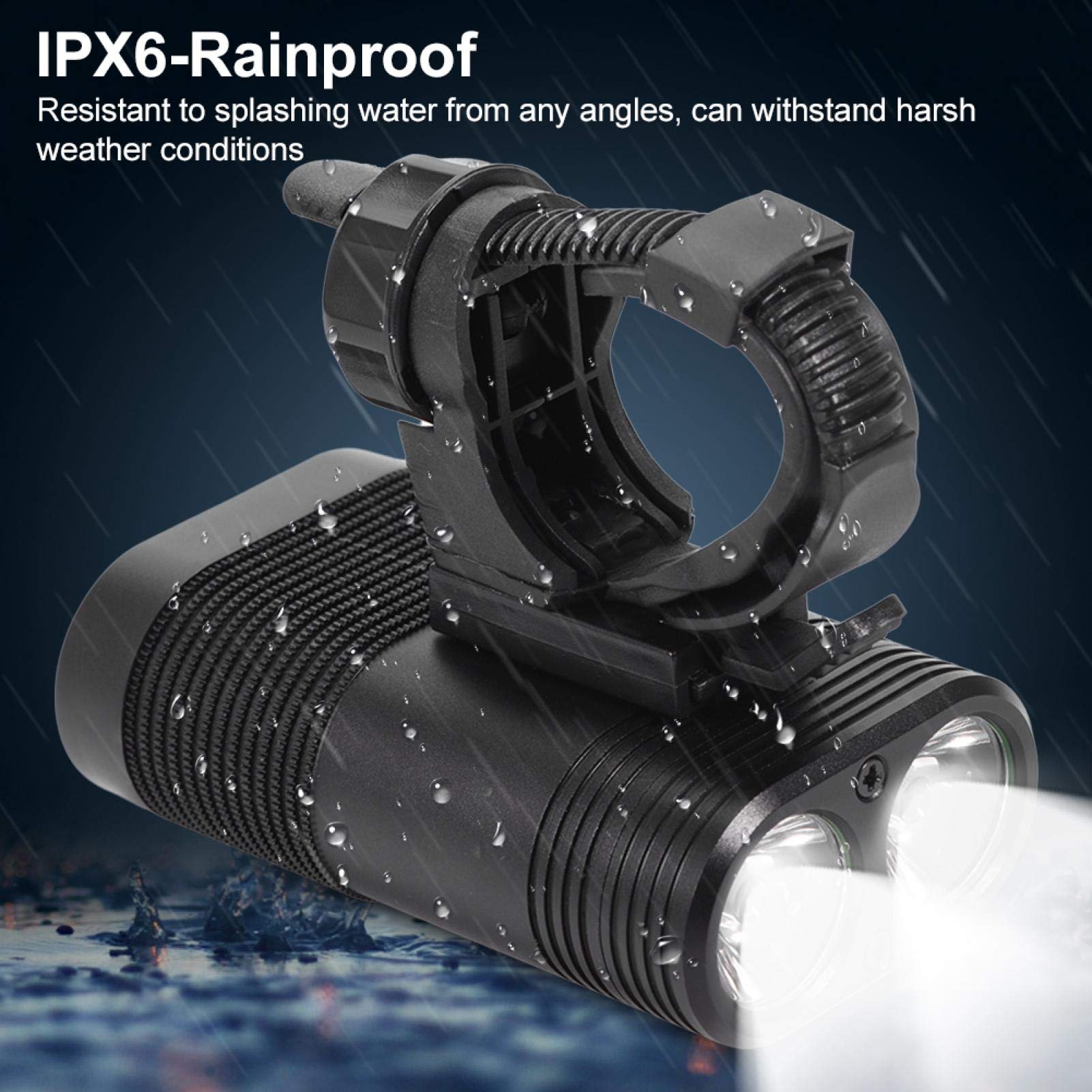 EVTSCAN Waterproof Aluminum Alloy Bike Headlight - High Lumens LED Bicycle Front Light with Handlebar Mount | Perfect for Night Cycling, Commuting & Mountain Biking