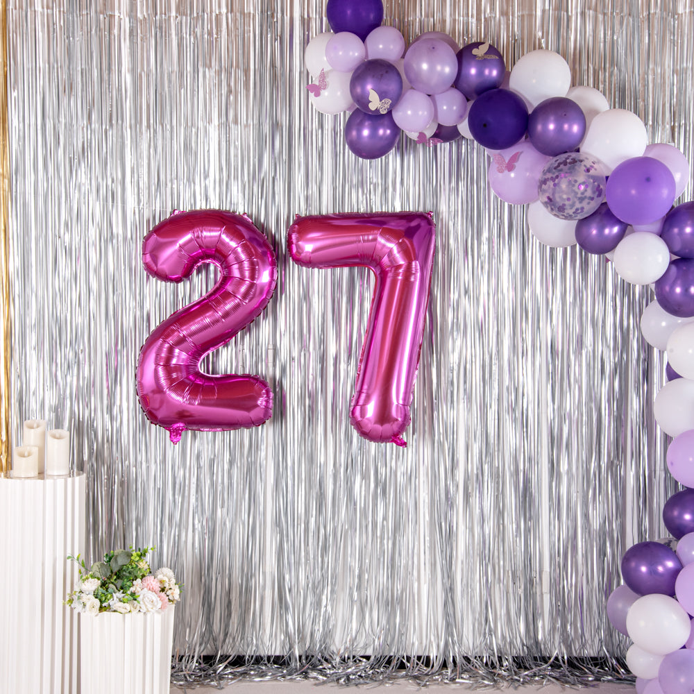 Balloonify Pink Mylar Number 7 Balloon - 40 Inch Large Foil Balloon for Birthday Party Decorations (1 Count)