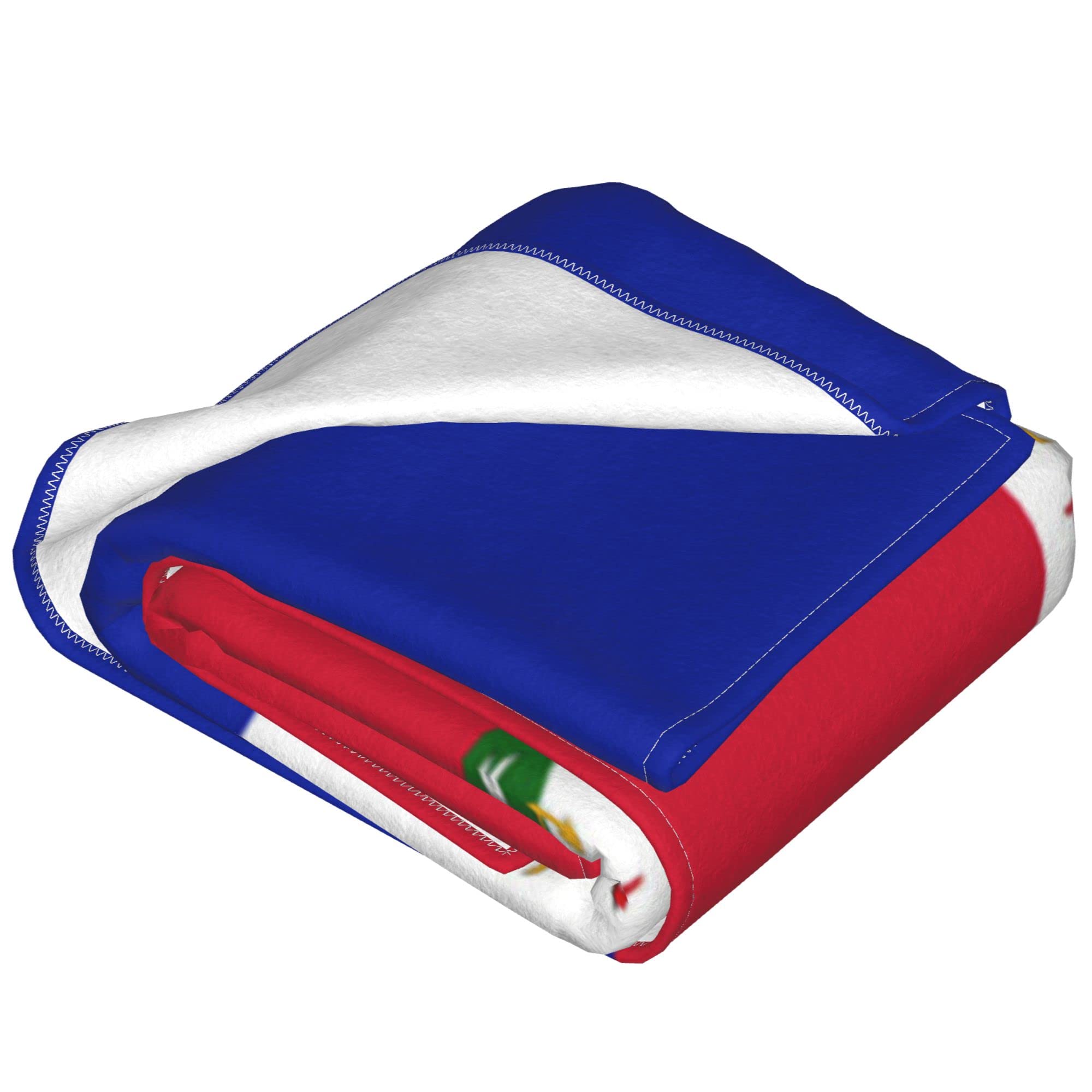 Soft Flannel Fleece Blanket - Queen/King Size Cozy Throw with Haiti Flag Design | All-Season Fuzzy Plush Blanket for Couch, Sofa & Bed | Perfect for Home Decor, Gifts & Winter Warmth