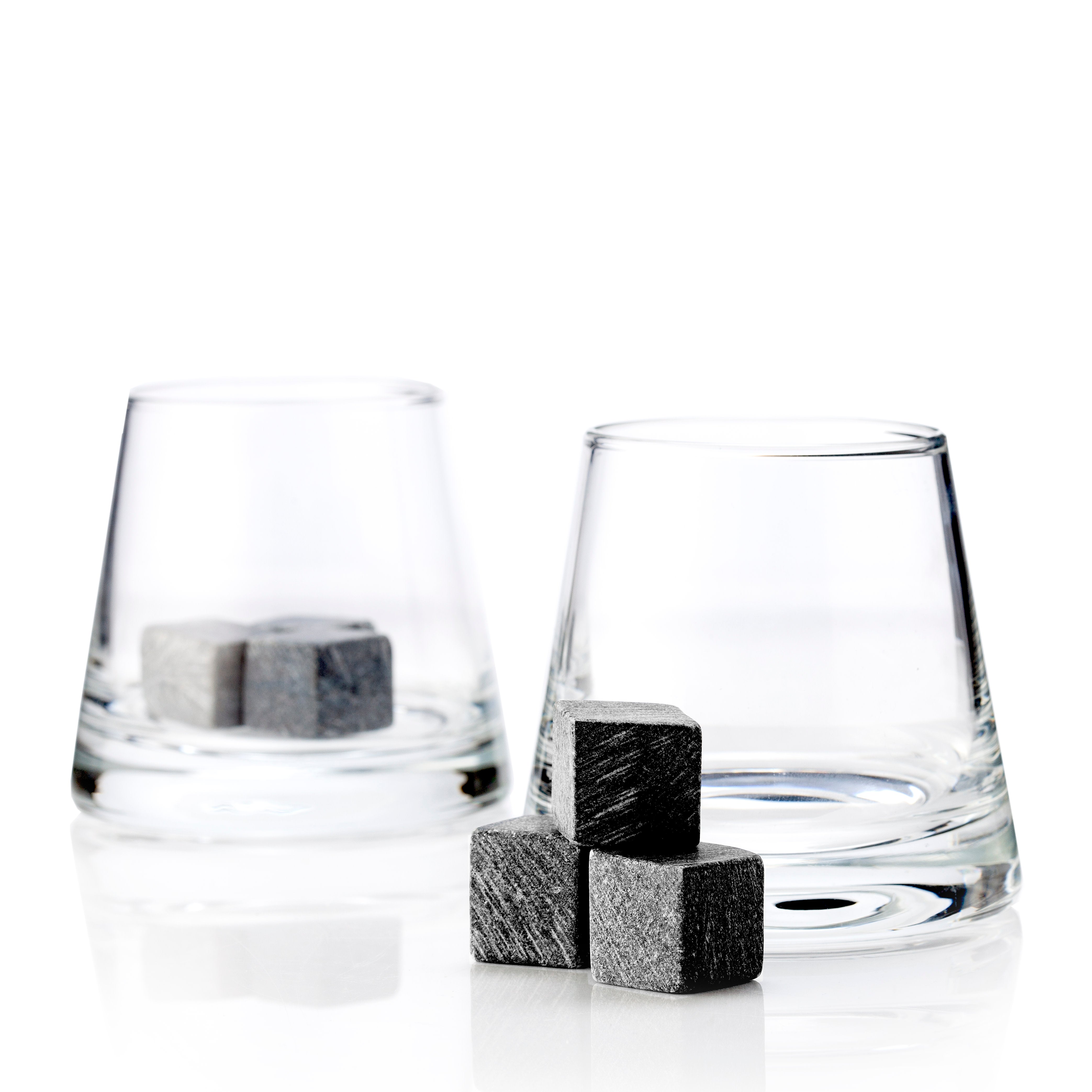 8-Piece Glacier Rocks Soapstone Cube and Tumbler Set - Natural Stone Massage Therapy Kit for Relaxation & Stress Relief - Perfect for Spa, Home Wellness, and Aromatherapy Use