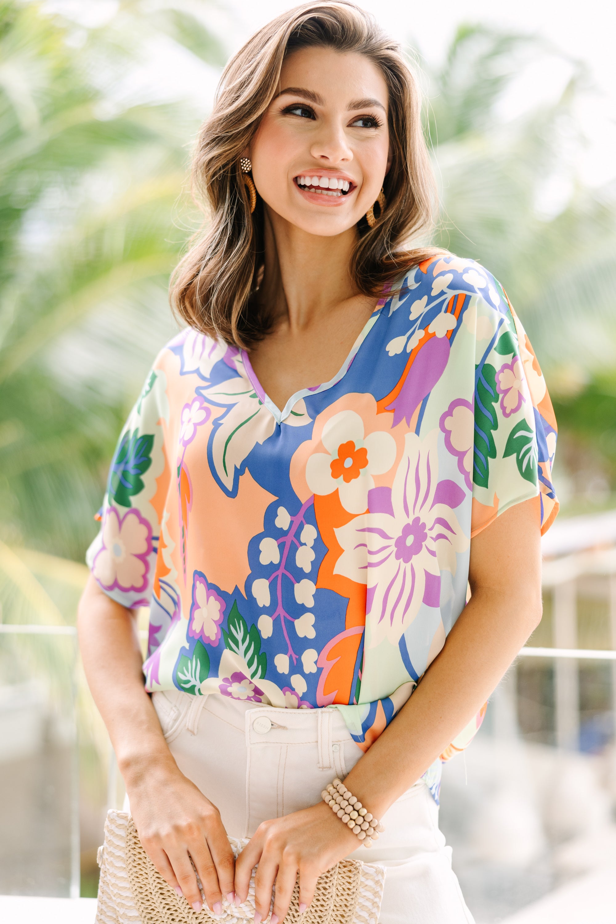 Stylish Sage Green Floral Blouse for Women - Elegant Spring Summer Tops - Perfect for Date Night & Office Wear