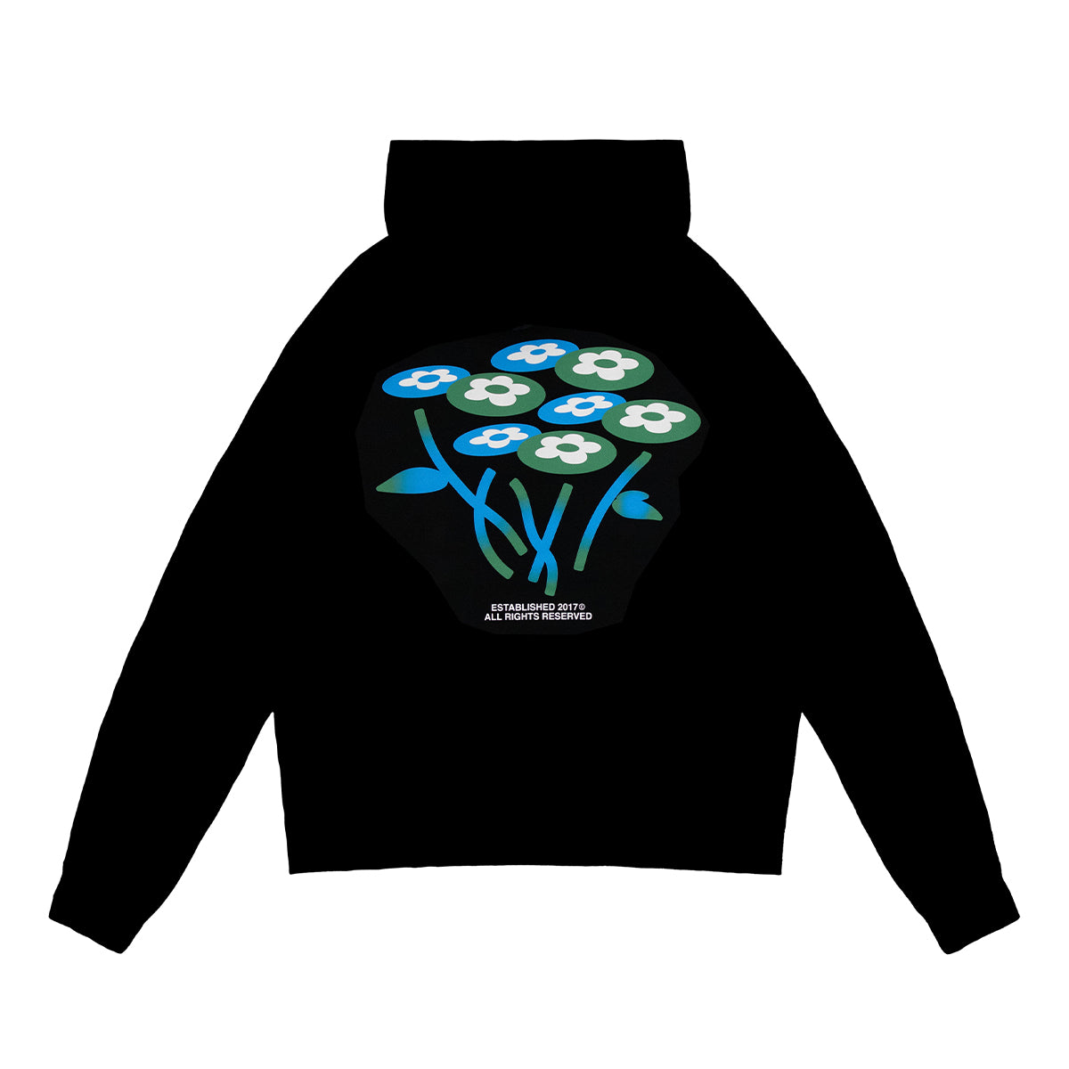 Classic Flower Hoodie for Women - Black Pullover Sweatshirt | Casual Streetwear, Loungewear & Winter Fashion