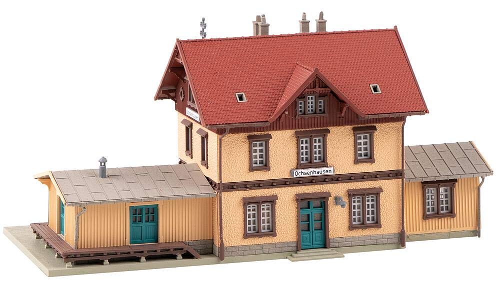 Faller 212122 N-Scale 1:160 Ochsenhausen Station Model Train Building Kit - New 2020 for Model Railroad Scenery & Diorama Displays