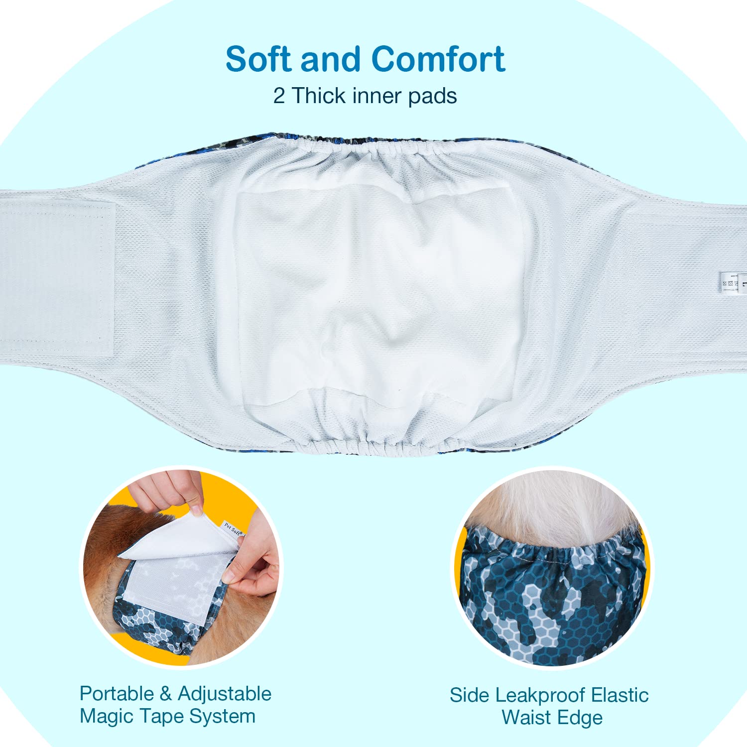 **Reusable Male Dog Belly Bands - 3 Pack Washable Dog Diapers for Incontinence, Marking & Training | Soft Pet Belly Wraps for Large Dogs (Army Green, XL) | Perfect for Travel, Home & Outdoor Use**